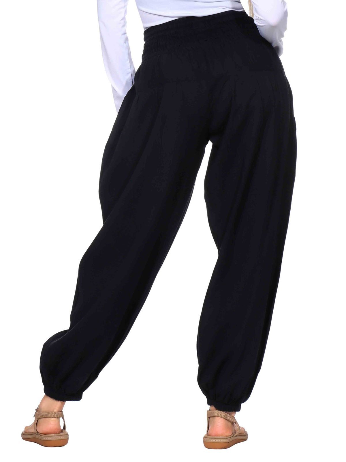 KUNST UND MAGIE Haremshose Kunst&Magie Damen Pluder-/Haremshose Sommerhose Hippie Wellness Yoga