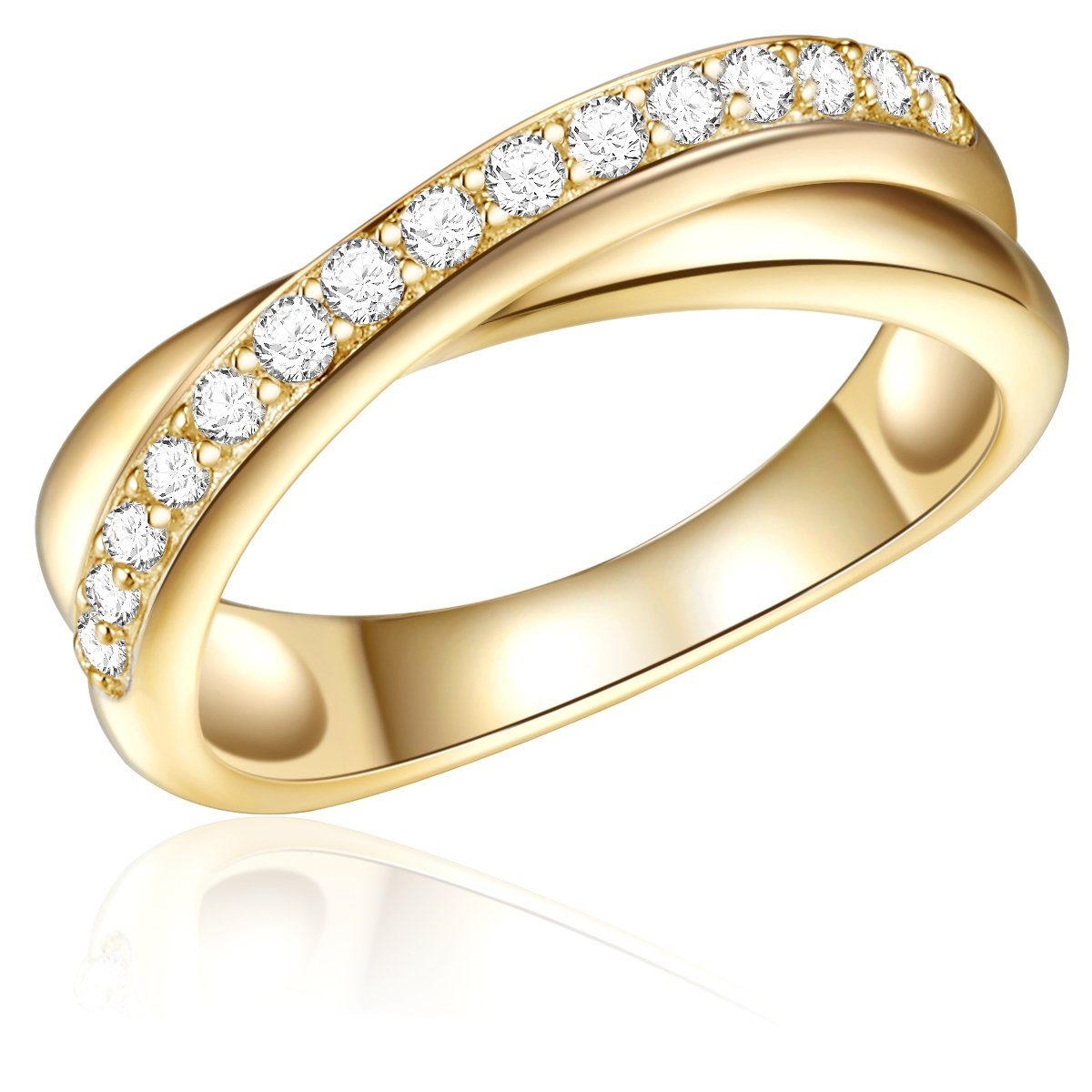 Silberring gelbgold