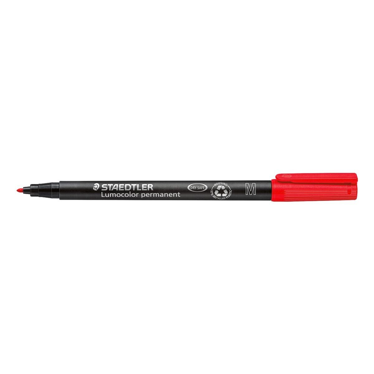 STAEDTLER Permanentmarker Lumocolor permanent M, (1-tlg), wisch- und wasserfest