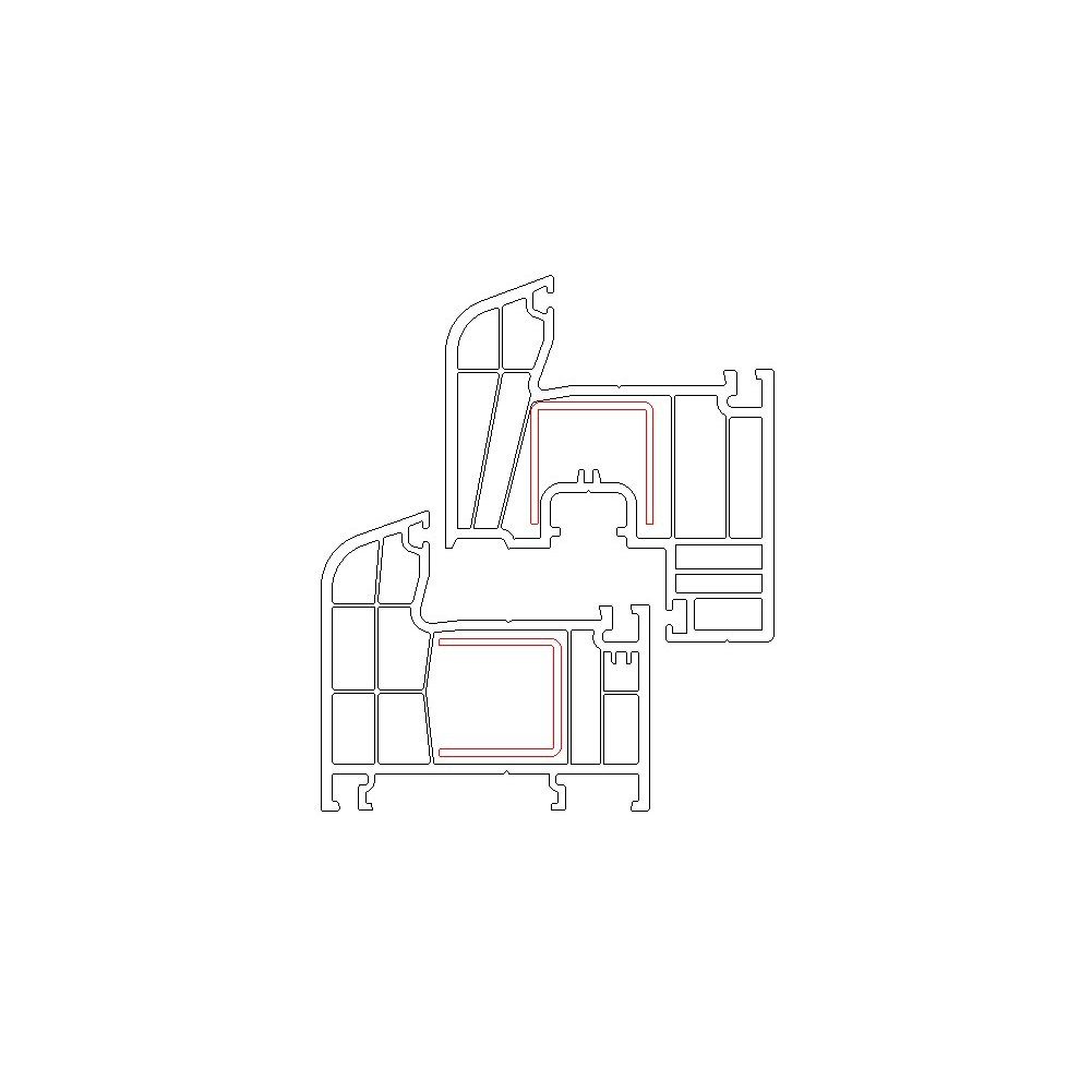 SN DECO GROUP Kellerfenster Flügel, weiß, anthrazit/innen 5-Kammer-Profil (Set), außen Hochwertiges Sicherheitsbeschlag, 70 Profil, RC2 1 mm 900x600