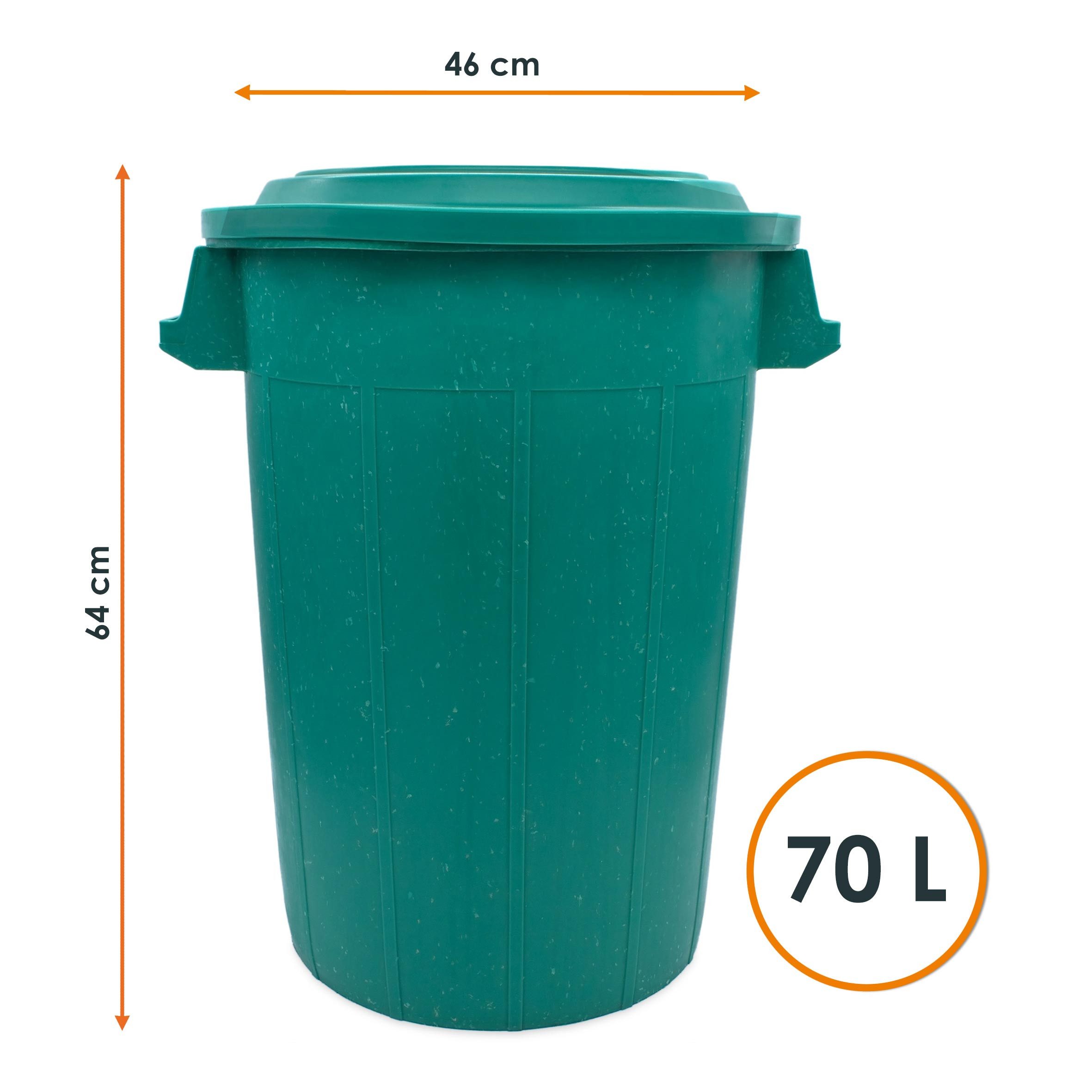 Spetebo Regentonne Universal Tonne aus Kunststoff in grün - 70 Liter, 70.00 l, (Stück, 1-tlg., Robustes Material), Langlebiger Kunststoff in grün