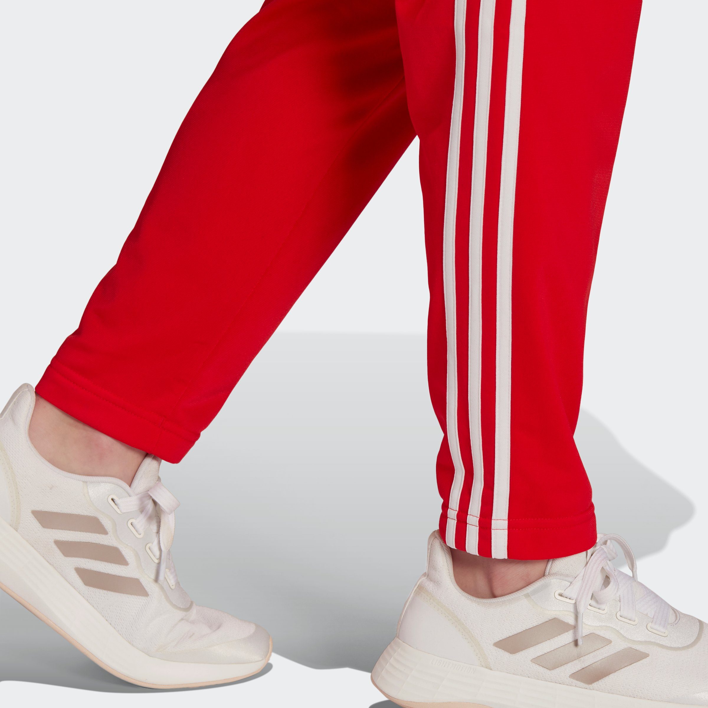 adidas Sportswear Trainingsanzug / Vivid (2-tlg) White 3-STREIFEN Red ESSENTIALS