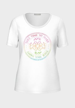bianca Print-Shirt DINIA mit bestickten Frontmotiv in angesagten Farben