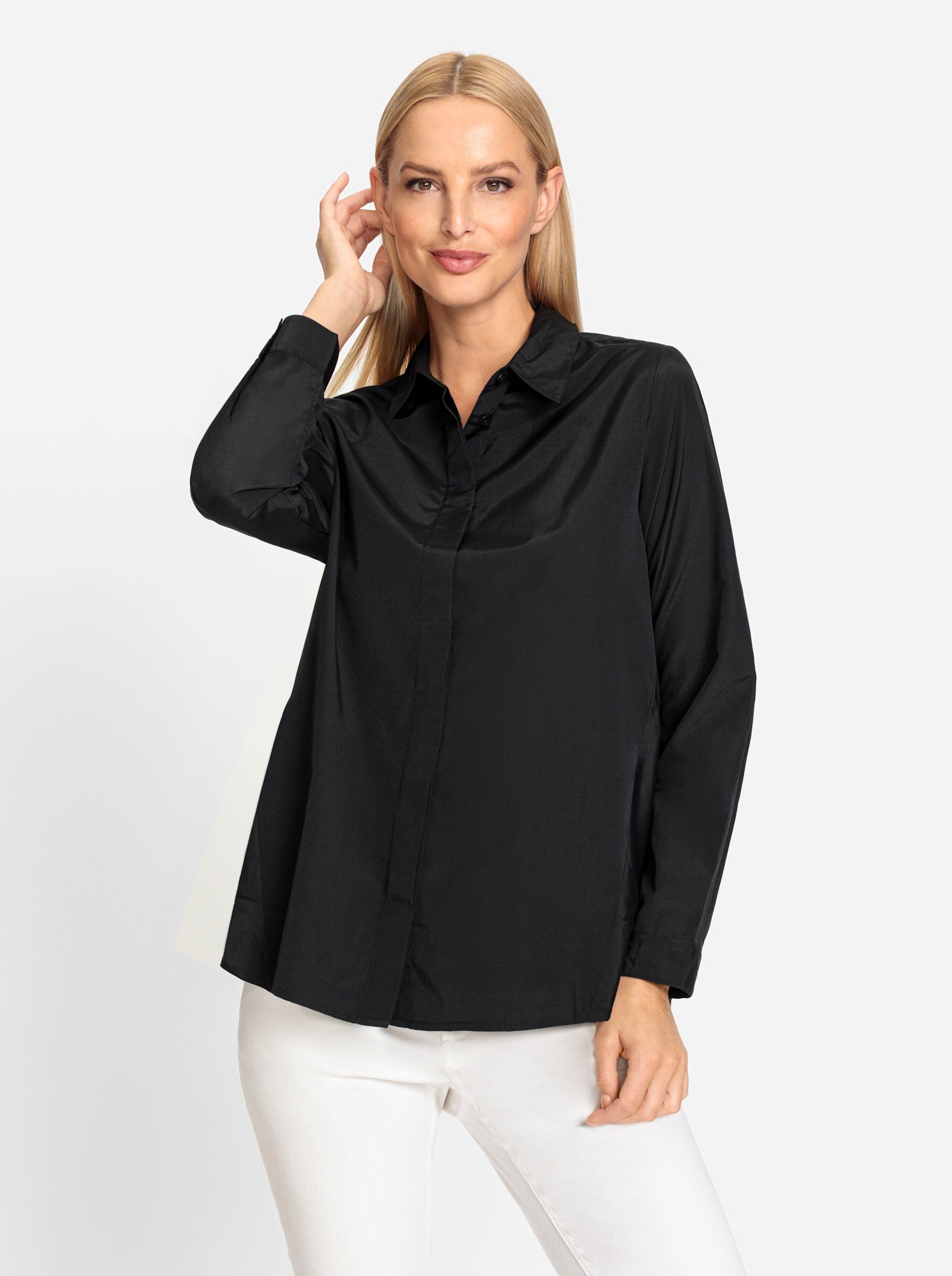 heine Klassische Bluse schwarz