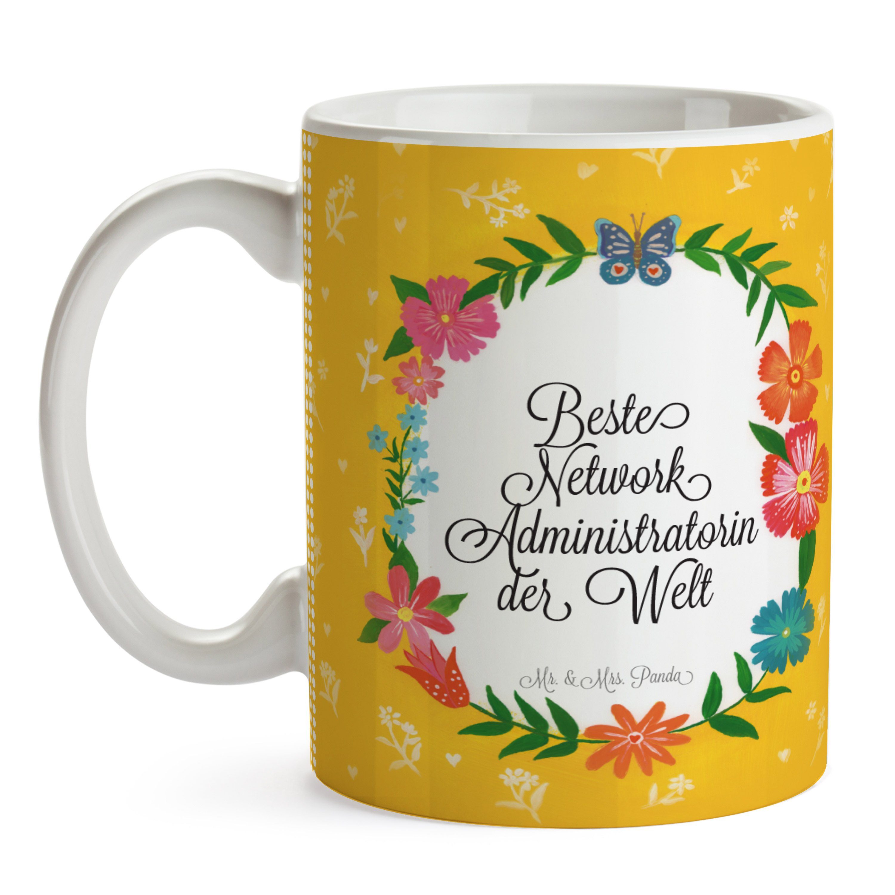 Network Mrs. Gratulation, Geschenk, Keramik Tass, Teebecher, & Büro Administratorin Panda Mr. - Tasse