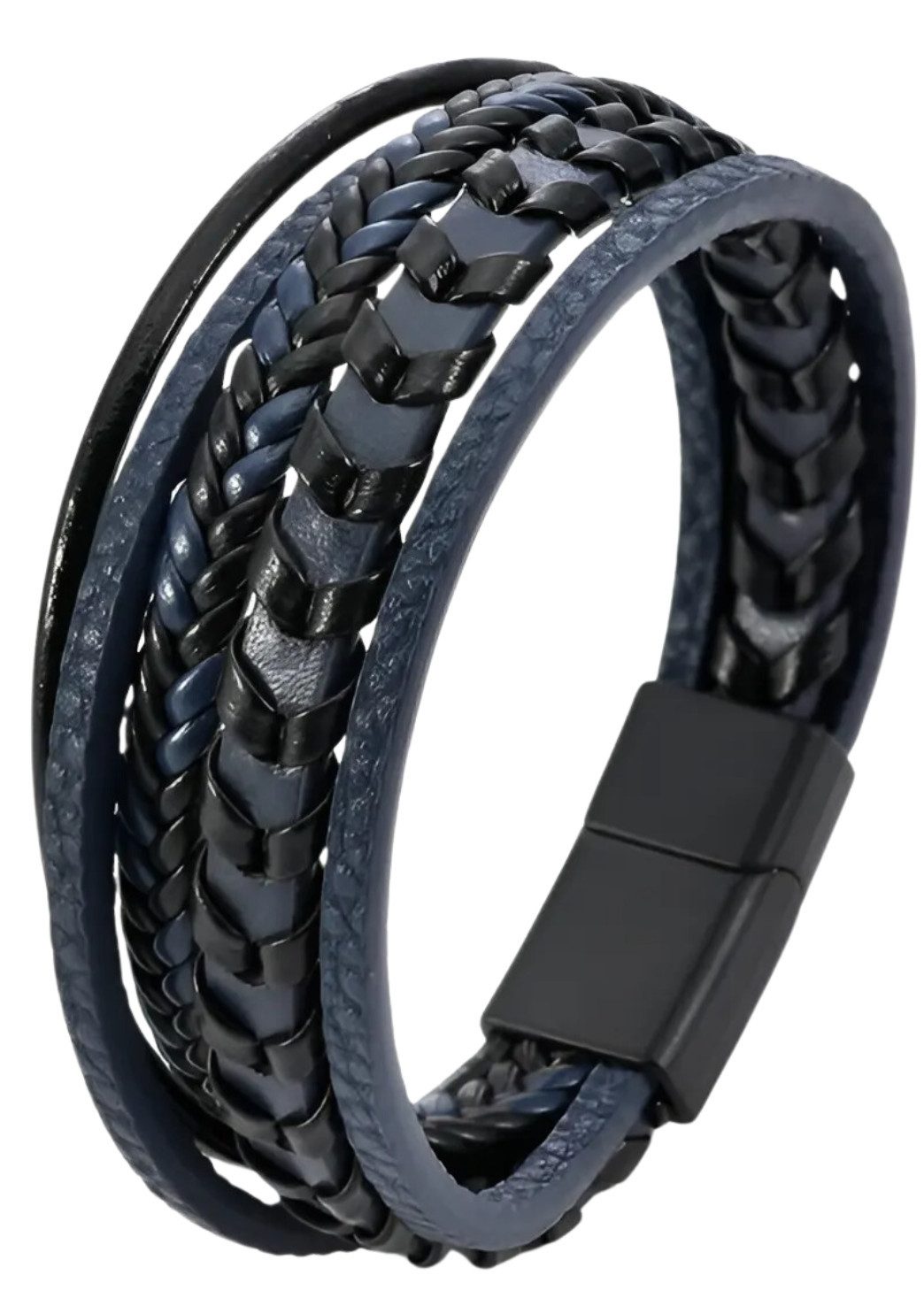 S&T Design Lederarmband Herren Armband Schwarz Braun Blau (Samttüte, 1,5 CM günstig online kaufen