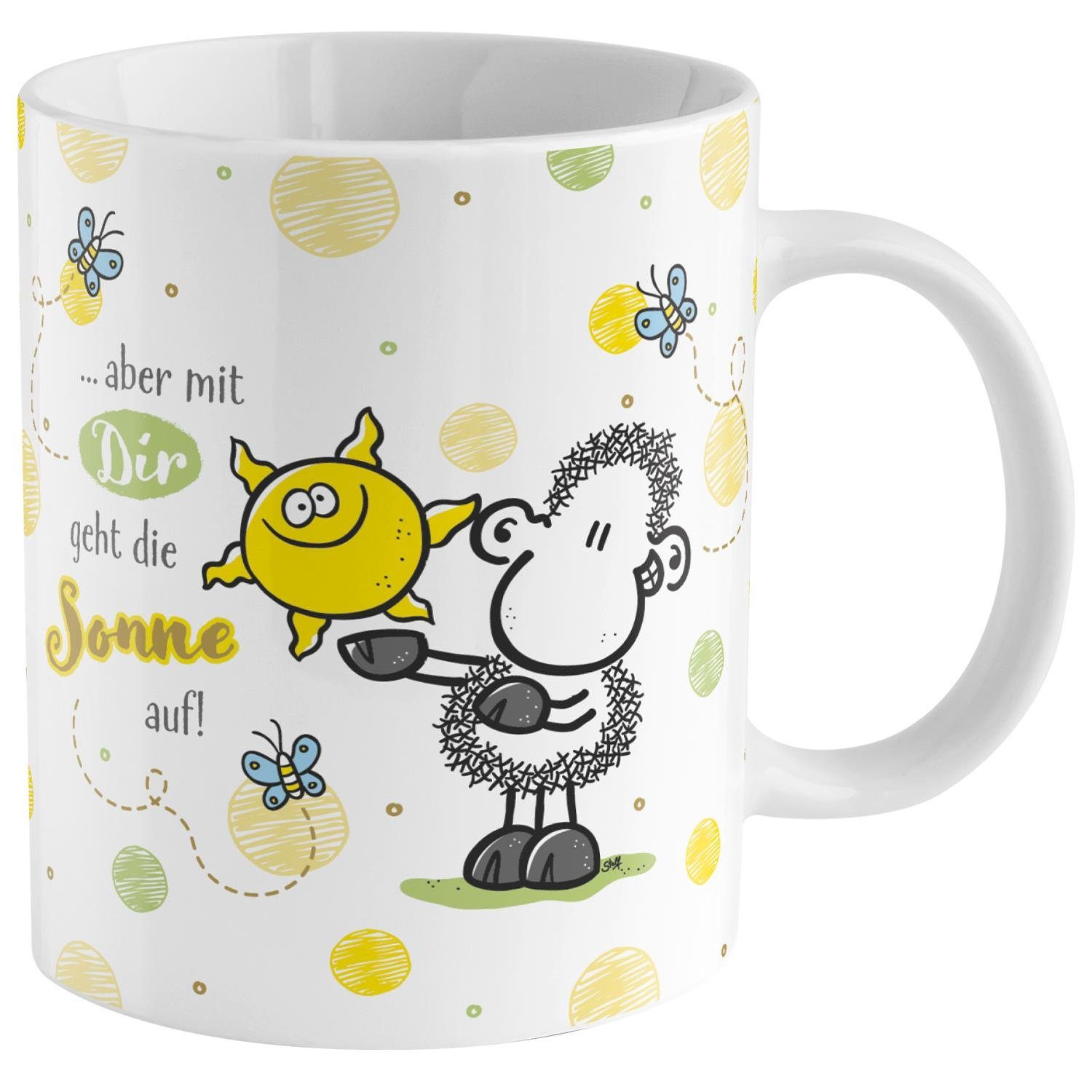 Sheepworld Tasse Farbwechseltasse Kaffe-Tee-Tasse Kaffeebecher 35cl Sheepworld Sonne, Material: Porzellan