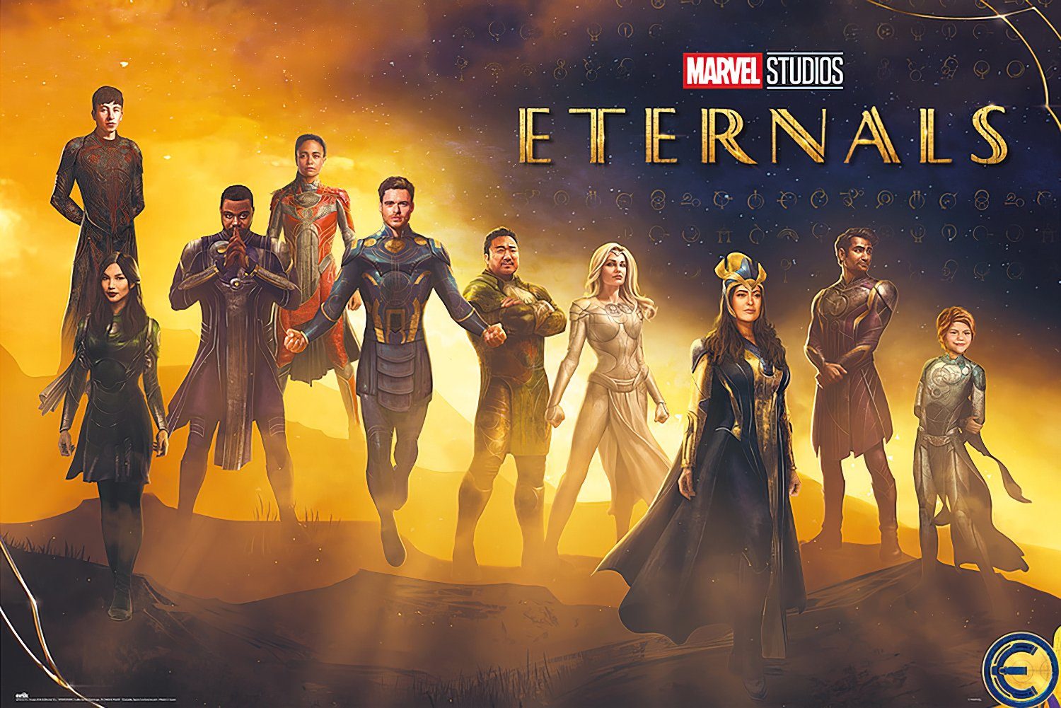 Grupo Erik Poster Eternals Poster Marvel, Group Angelina Jolie, Kit Harington