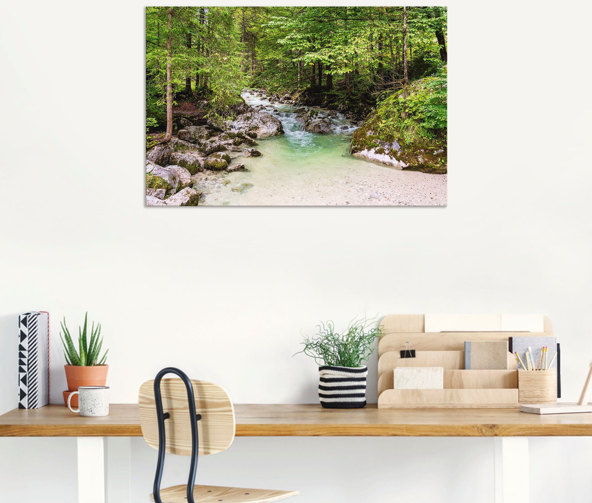 Artland Wandbild »Ramsauer Ache im Zauberwald«, Gewässer (1 Stück), in vielen Größen & Produktarten - Alubild / Outdoorbild für den Außenbereich, Leinwandbild, Poster, Wandaufkleber / Wandtattoo auch für Badezimmer geeignet-kaufen