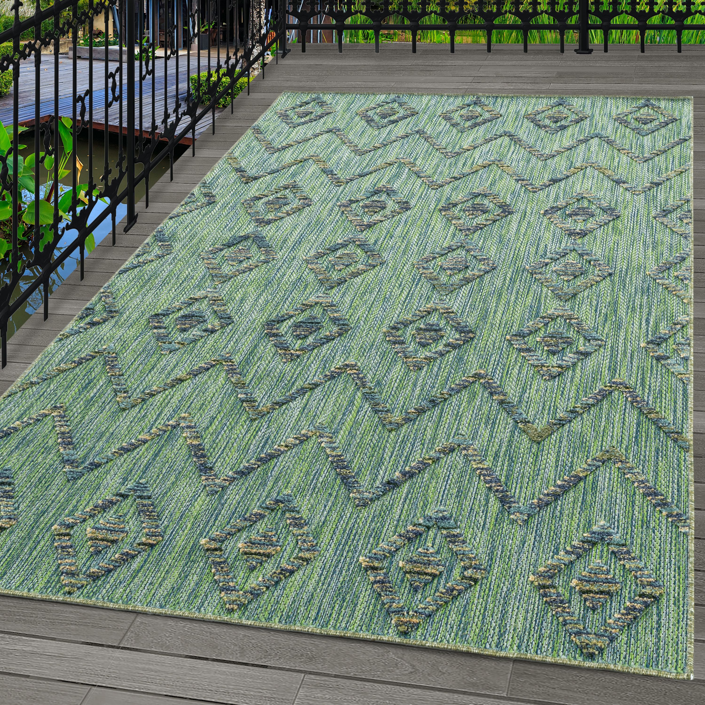 Carpettex Outdoorteppich Boho-Design, Läufer, Höhe: 10 günstig online kaufen