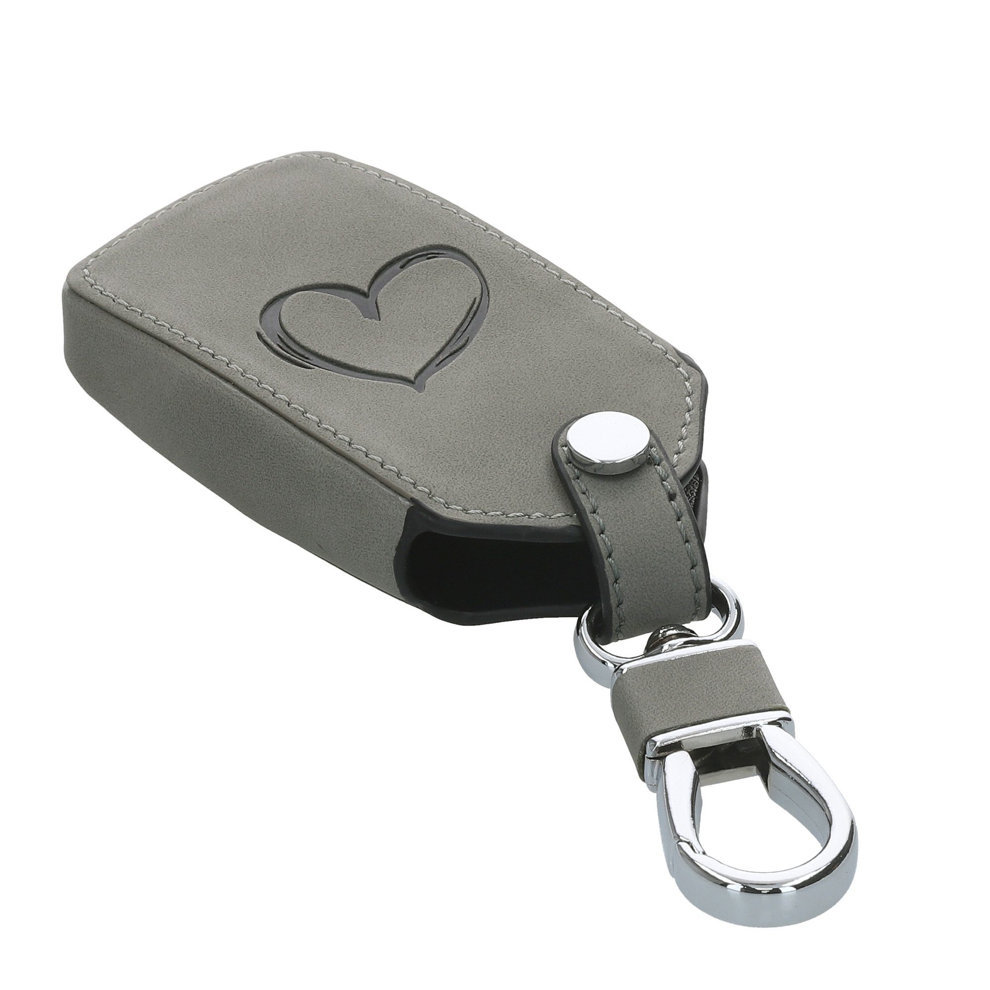 Kunstleder - Schutzhülle Schlüsselhülle Autoschlüssel Nubuklederoptik kwmobile für Jaguar, Schlüsseltasche Hülle Cover