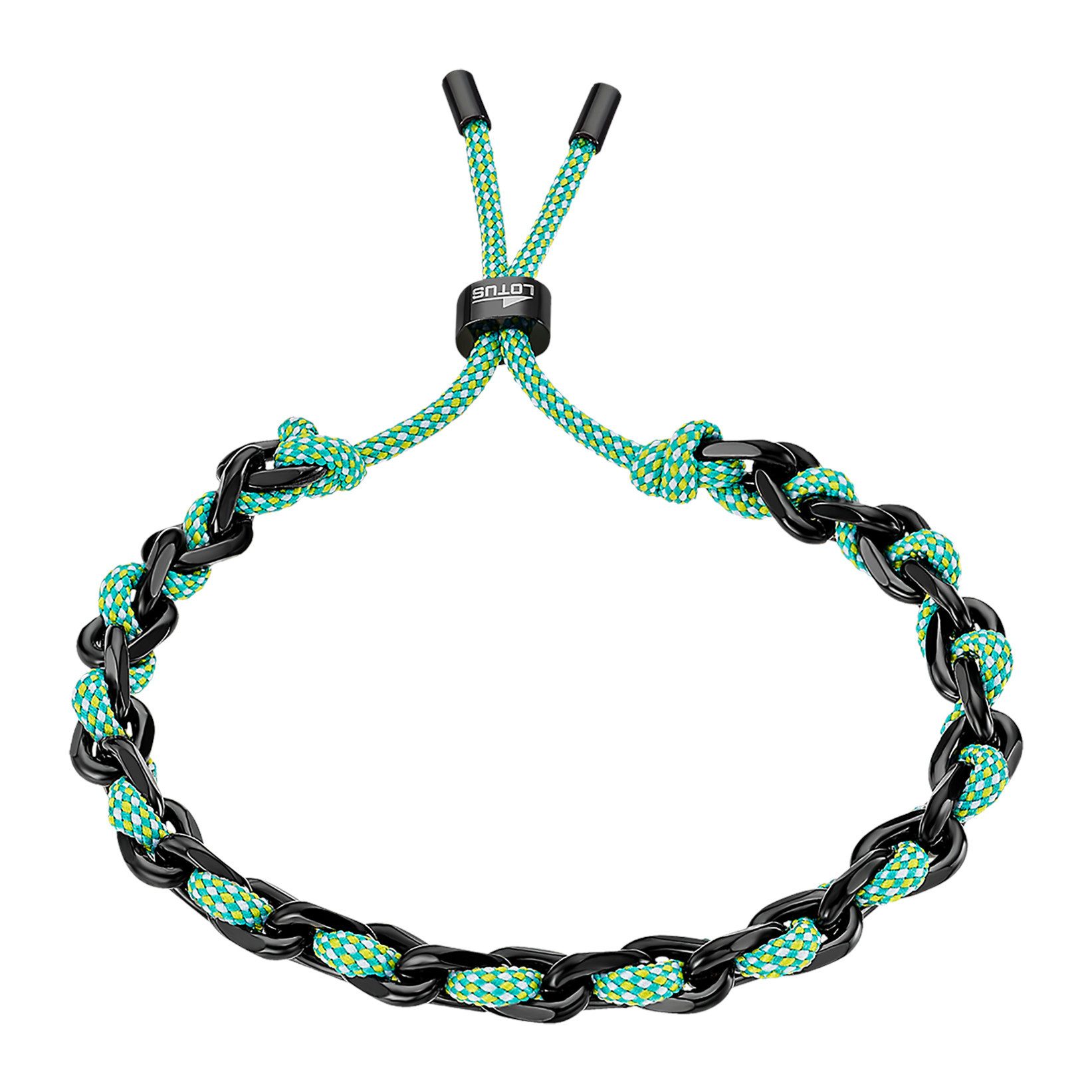 Lotus Armband LS2376-2/3 – Unisex-Armband aus Edelstahl in Schwarz-Grün, Maskulines Design mit sportlicher Ausstrahlung