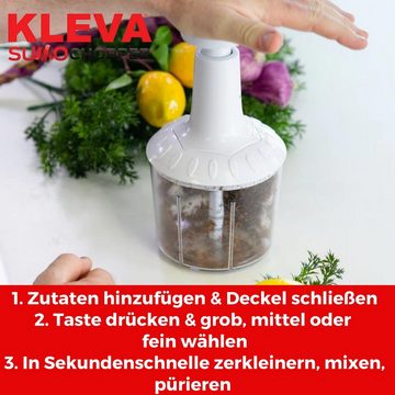 Best Direct® Zerkleinerer Kleva Sumo Chopper, Manueller Multifunktions Küchenhelfer, 350 ml