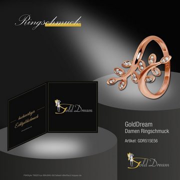 GoldDream Goldring GoldDream Gold Ring Gr.56 Ranke (Fingerring), Damen Ring Ranke aus 333 Rosegold - 8 Karat, Farbe: rose, weiß