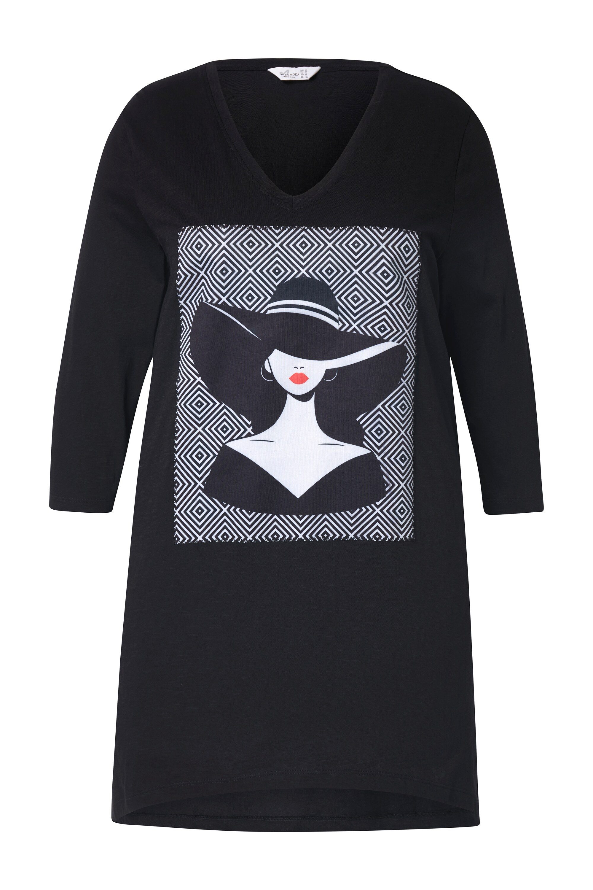 MIAMODA T-Shirt T-Shirt A-Linie Model-Motiv Zipfelsaum günstig online kaufen