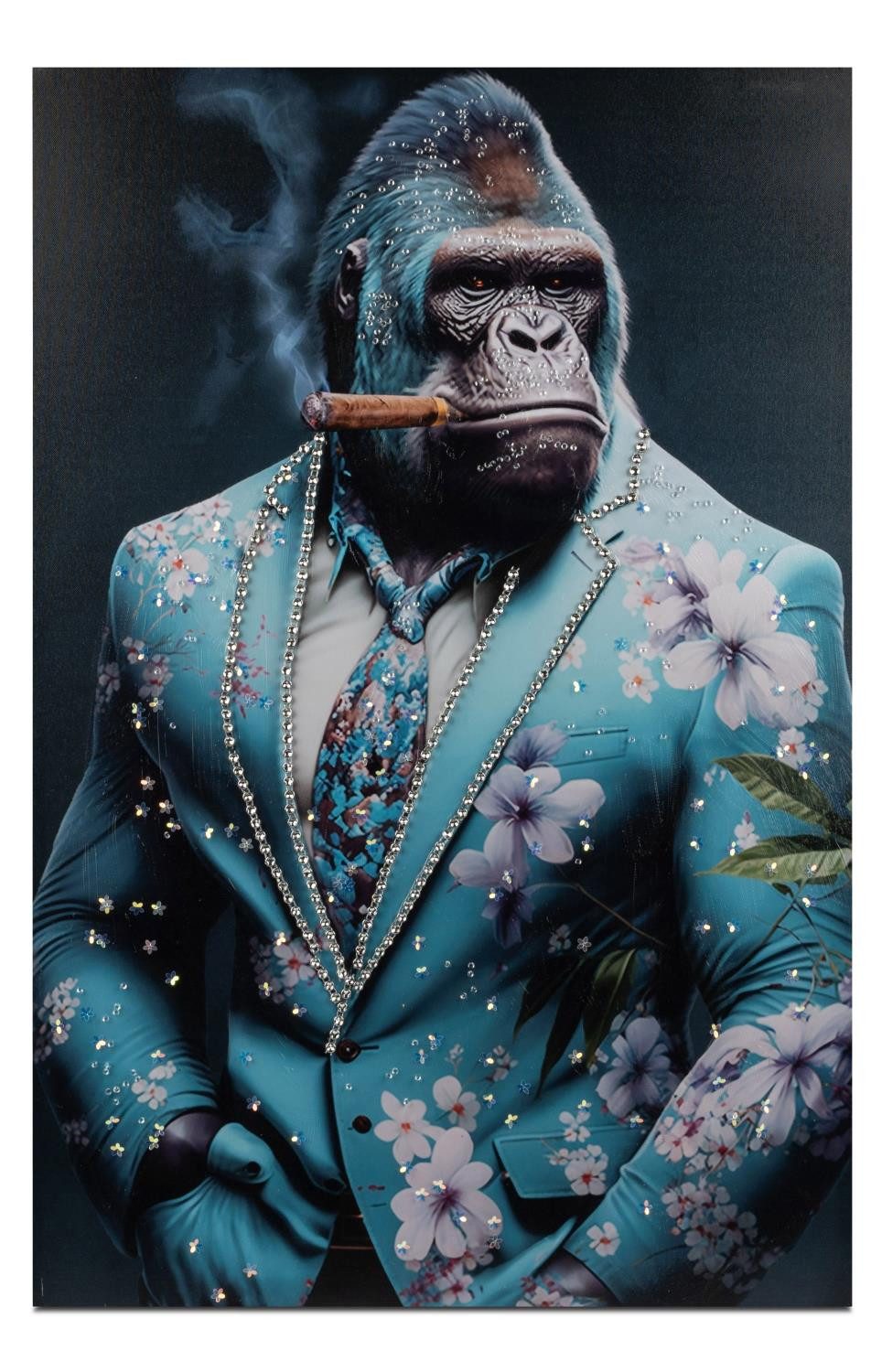 formano Leinwandbild Pop Art Tiere im Anzug, Gorilla, Höhe: 90cm, Farbe: Mehrfarbig, Motiv: Gorilla