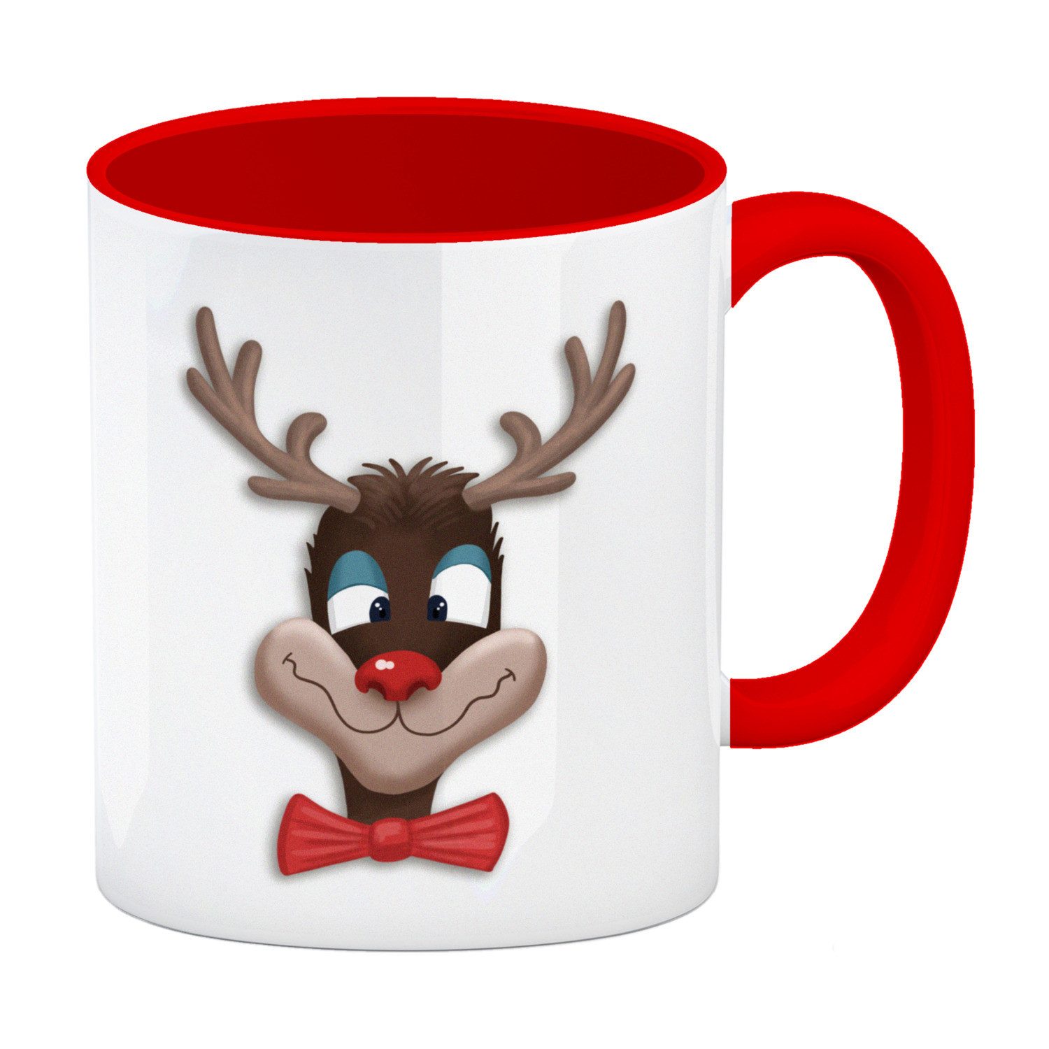 speecheese Tasse Glühweintasse mit betrunkenem Rentier und lustigem Spruch