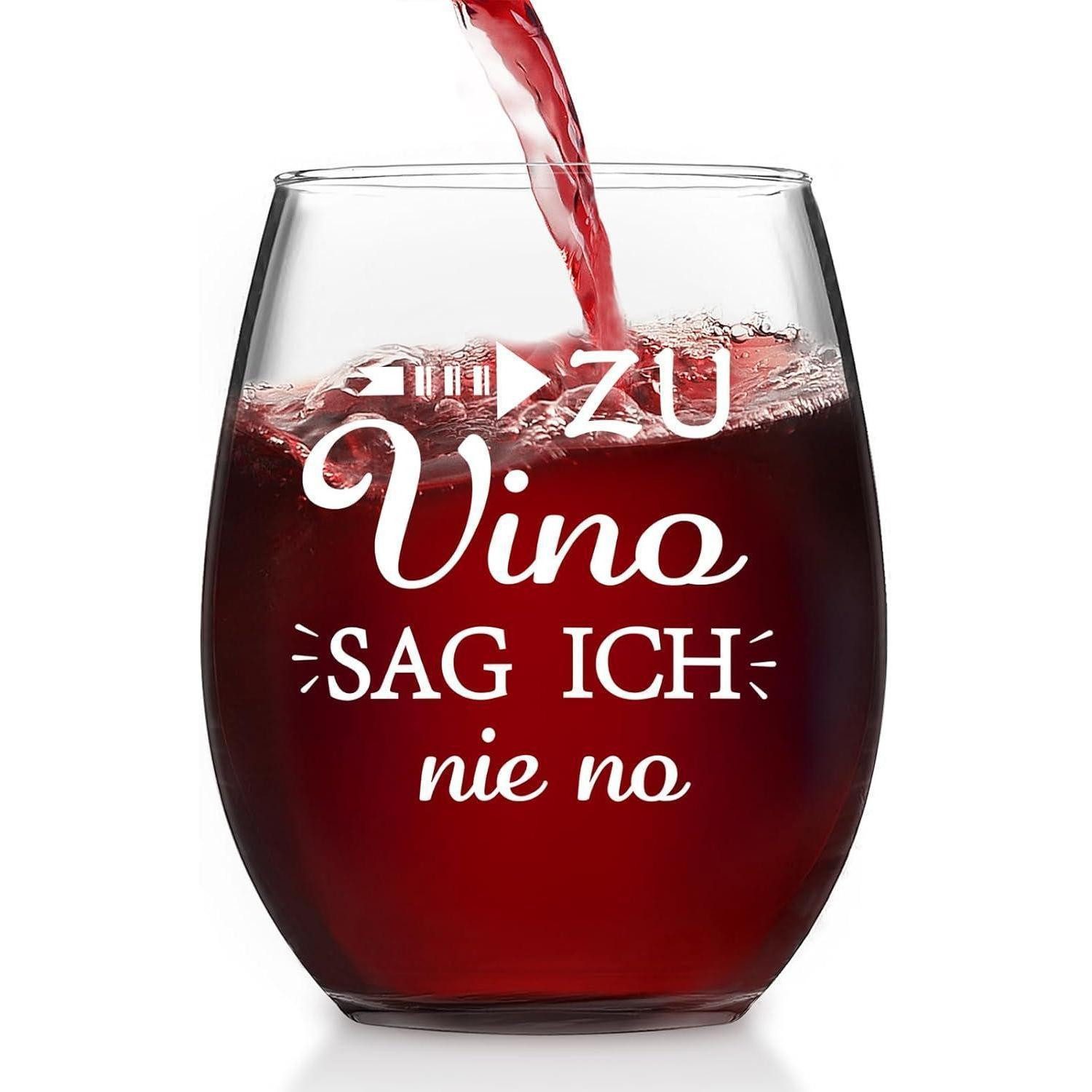 LuxusKollektion Weinglas Weinglas mit Gravur - Lustiges Personalisiertes Geschenk für