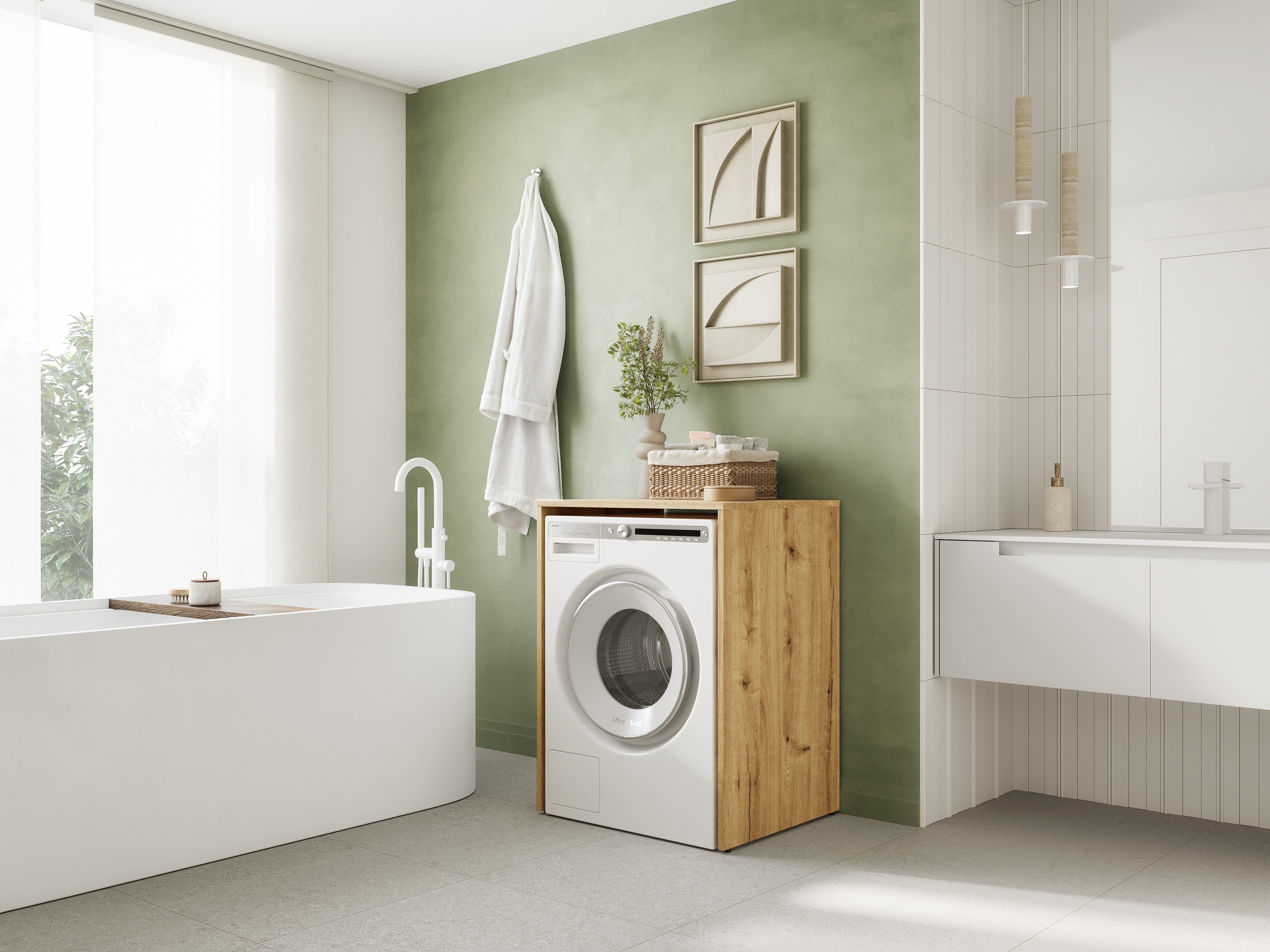 Platan Room Waschmaschinenumbauschrank Waschmaschinenschrank 90 x günstig online kaufen