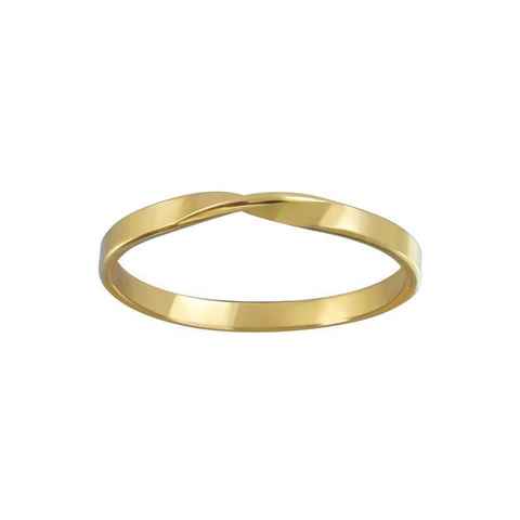 BUNGSA Fingerring Ring einfach gedreht aus 925 Silber Damen (Ring, 1-tlg), Frauen Mädchen