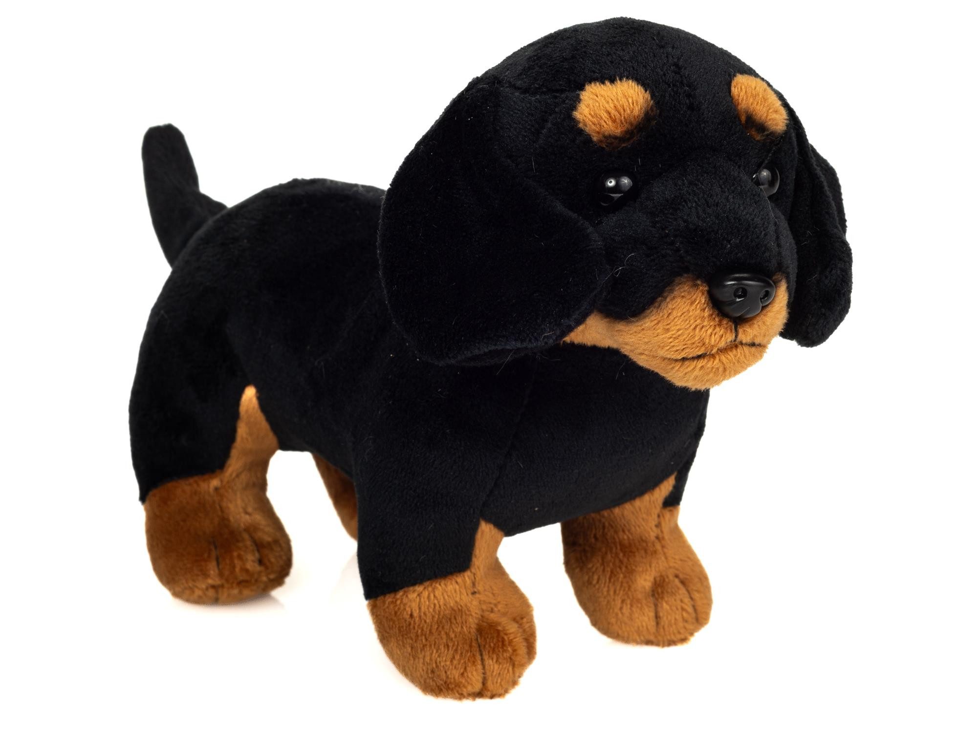 Teddy Hermann® Kuscheltier Teddy Hermann Hund Dackel 21 cm schwarz Plüschhund