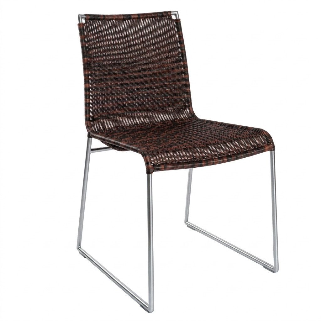 Okazi Kufenstuhl Okazi Breno Edelstahl Outdoor nuß (1 St), Gestell aus Edelstahl - Top-Qualität direkt vom Hersteller