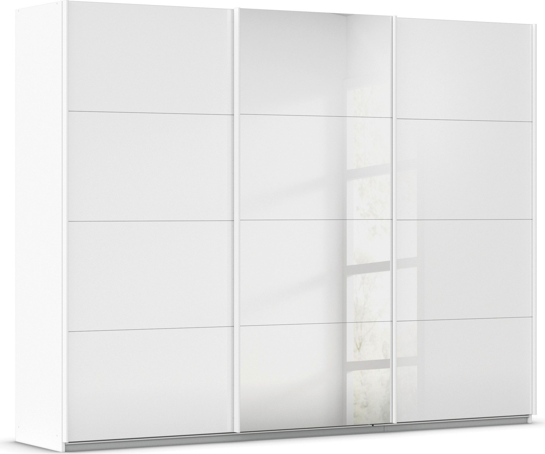 OTTO home Schwebetürenschrank Kleiderschrank Kleiderschränke Schrank Garderobe AGORDO mit Glasfront (Breiten 203/271/315/360 cm, Höhen 210/229 cm) durchdachte Innenausstattung, in 4 Breiten und 2 Höhen MADE IN GERMANY