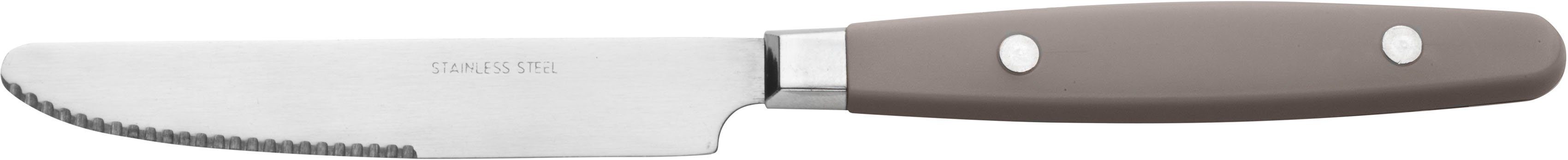 PINTINOX Besteck-Set Country (24-tlg), 6 Personen, Edelstahl 18/0, Kunststoff, Kunststoffgriff in Holzoptik, spülmaschinengeeignet