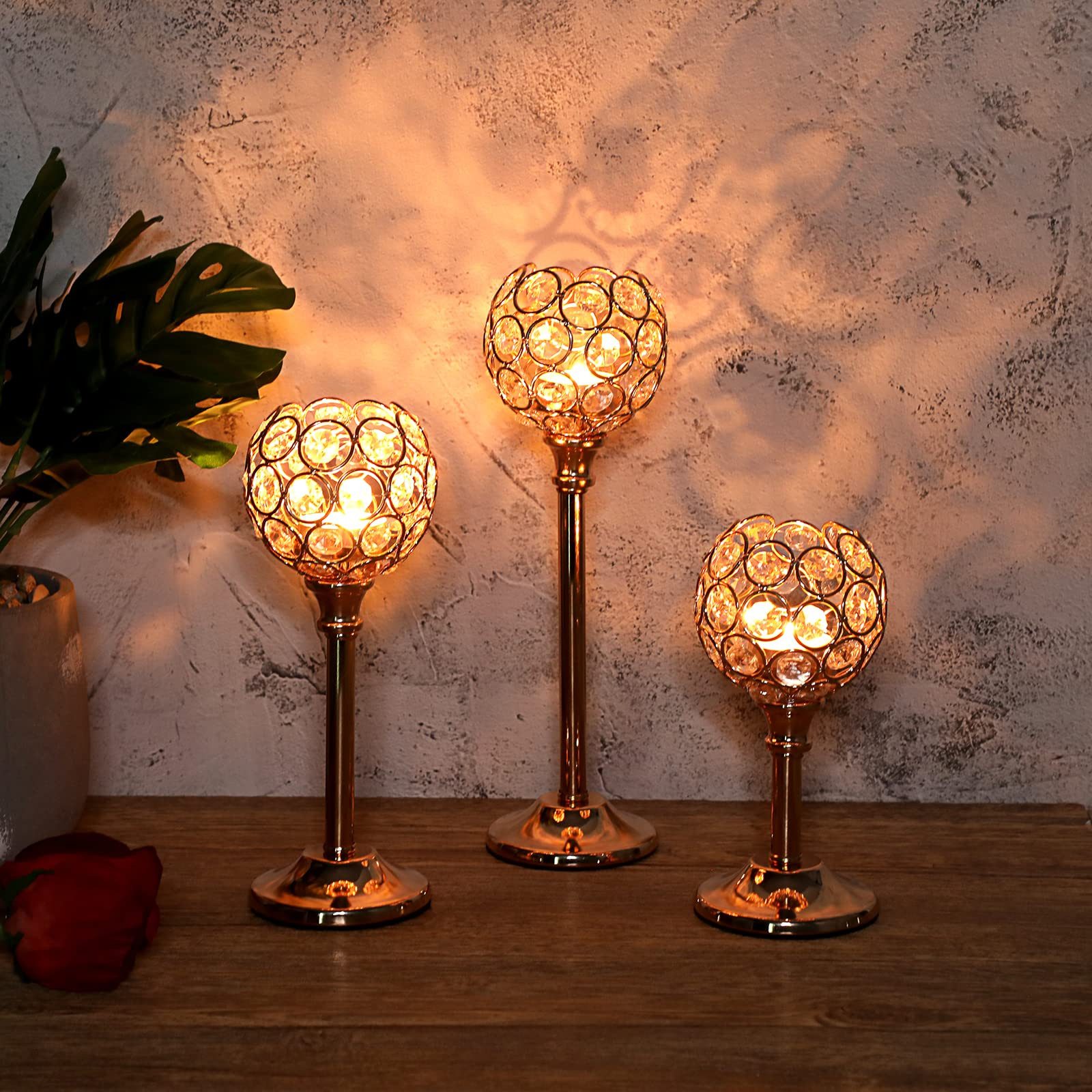 Coonoor Kerzenständer 3er-Set Kerzenhalter, vintage, Teelichthalter günstig online kaufen