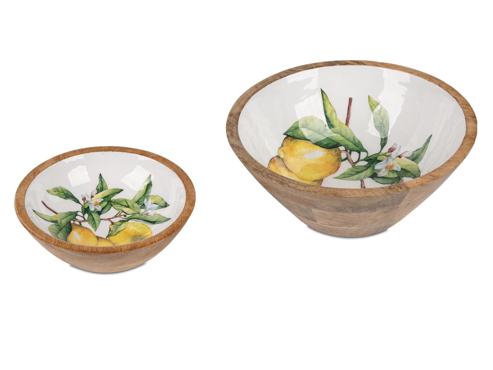 formano Servierschale Zitronen, Mangoholz, Lebensmittelecht, Natur, Zitronen, H: 10.5cm