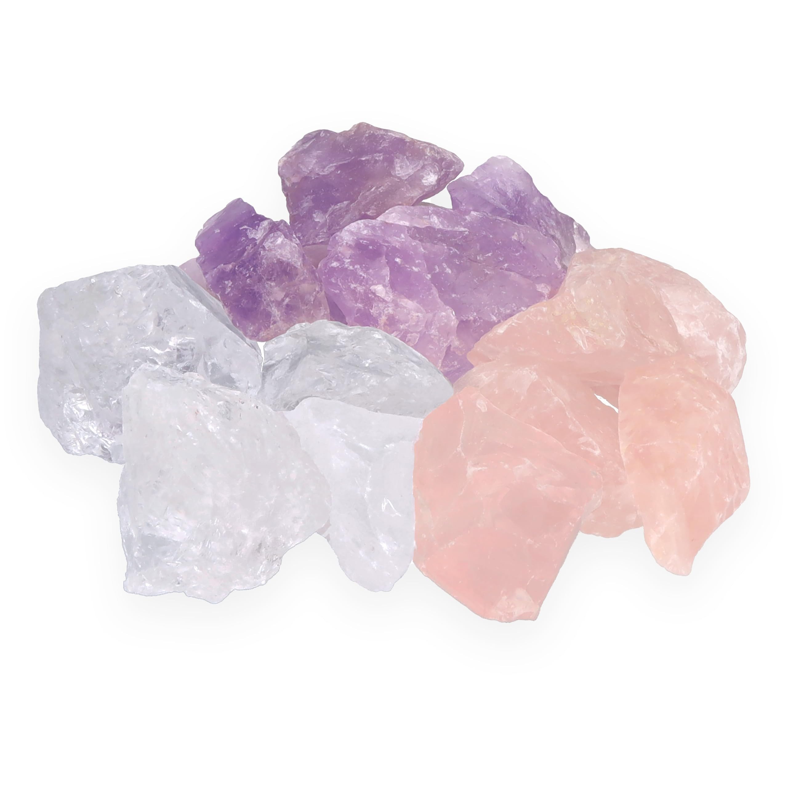 Lebensquelle Plus Edelstein Wassersteine Grundmischung, Amethyst + Rosenquarz + Bergkristall, (1000-St)
