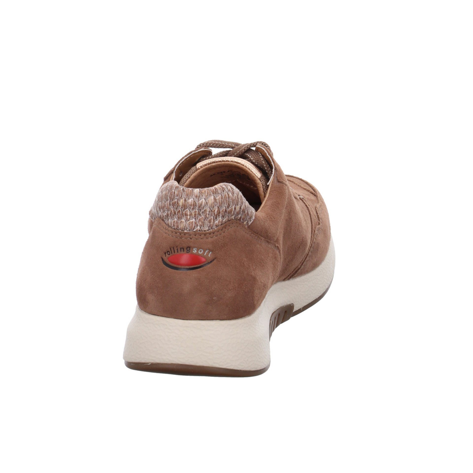 Gabor Sneaker (muskat/rame) Braun Rollingsoft Schnürschuh Damen Sneaker Textil Schuhe