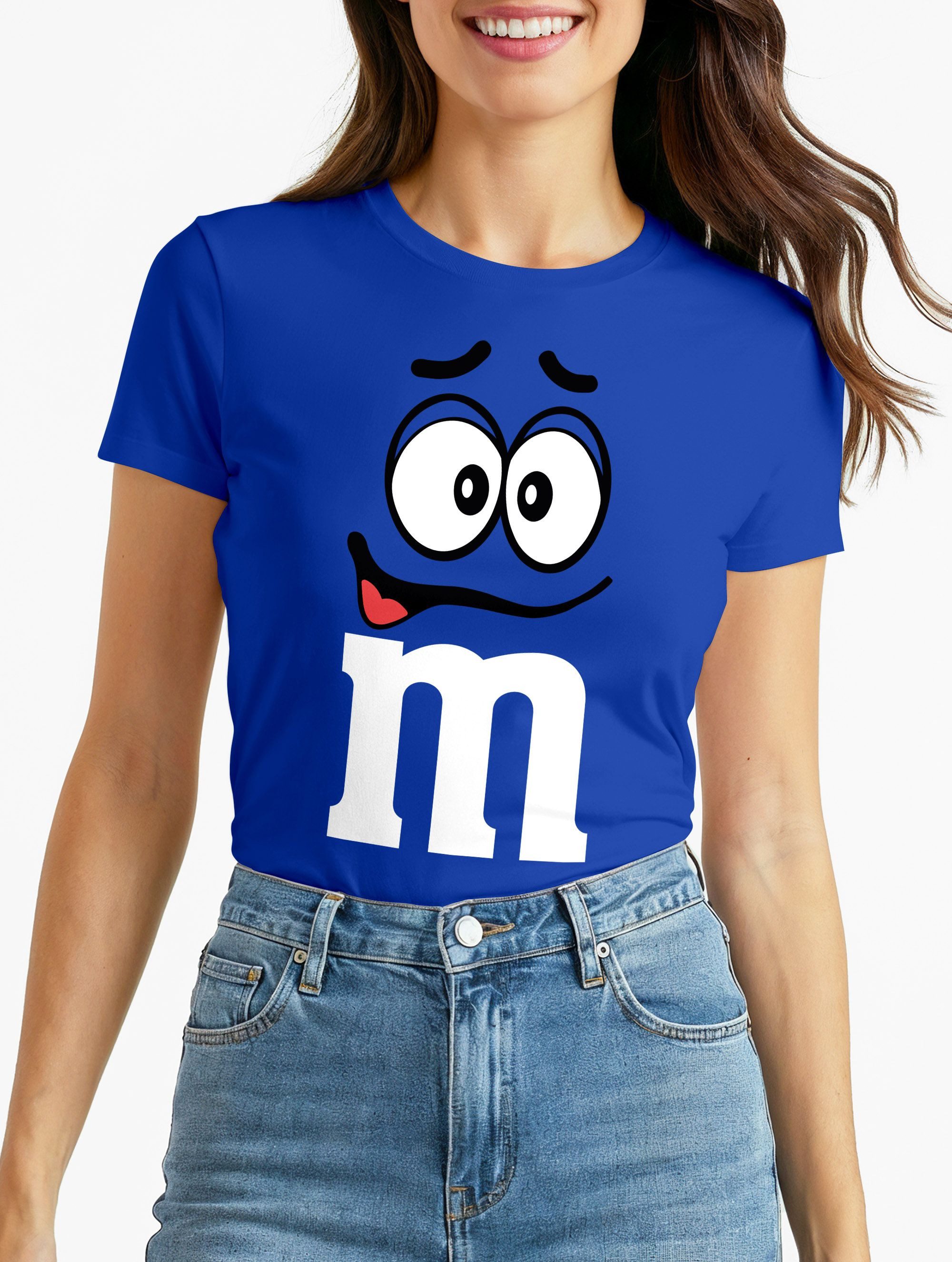 MoonWorks Print-Shirt Damen T-Shirt Fasching Karneval M Aufdruck Gruppen- K günstig online kaufen