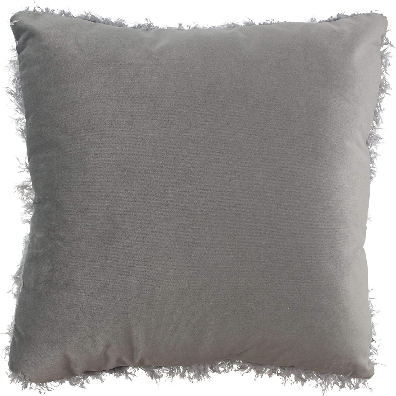 Frank Flechtwaren Kissenbezug mit Federn Zottellook grau günstig online kaufen