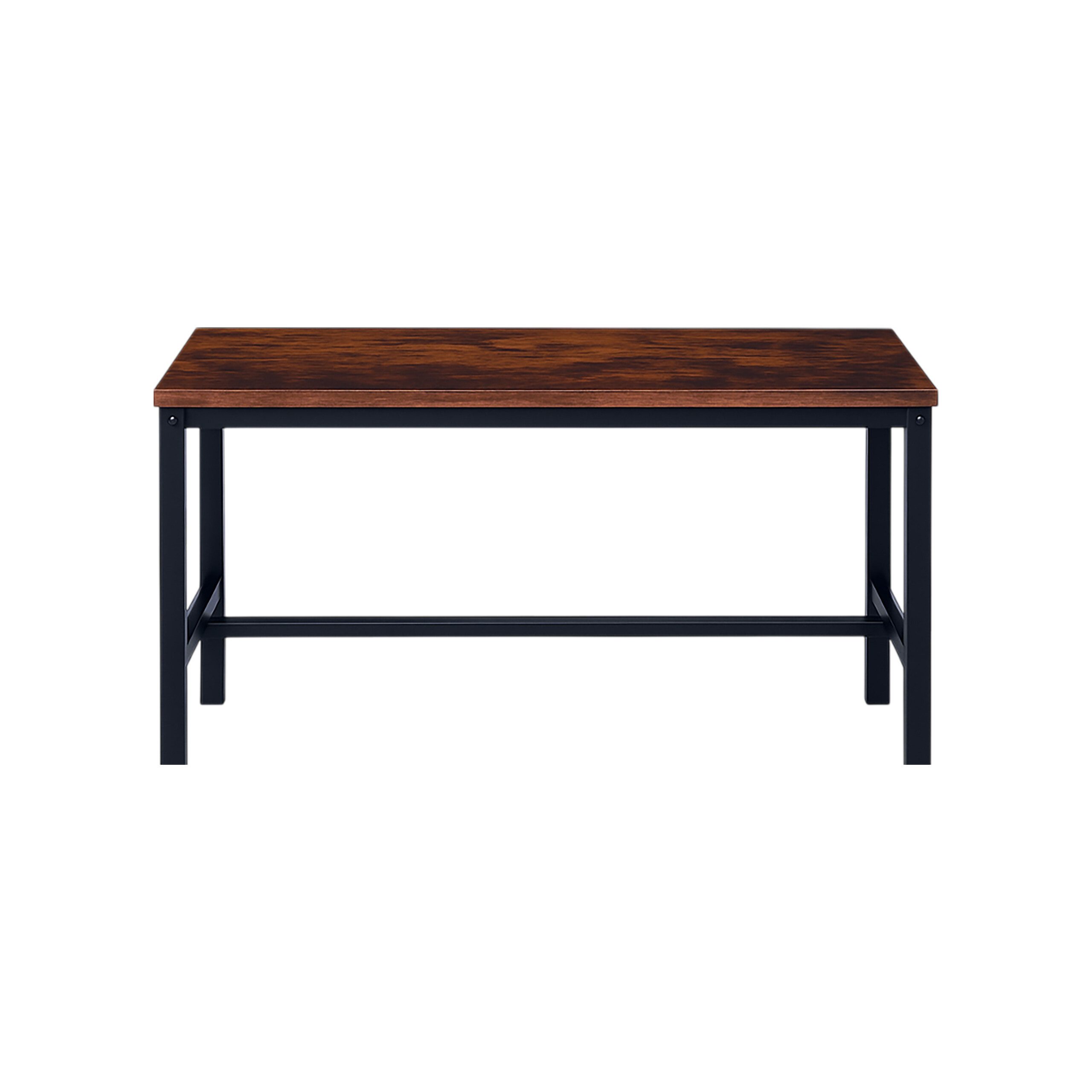 relaxdays Essbank Sitzbank Esszimmer 2er Set Industrial, dunkelbraun