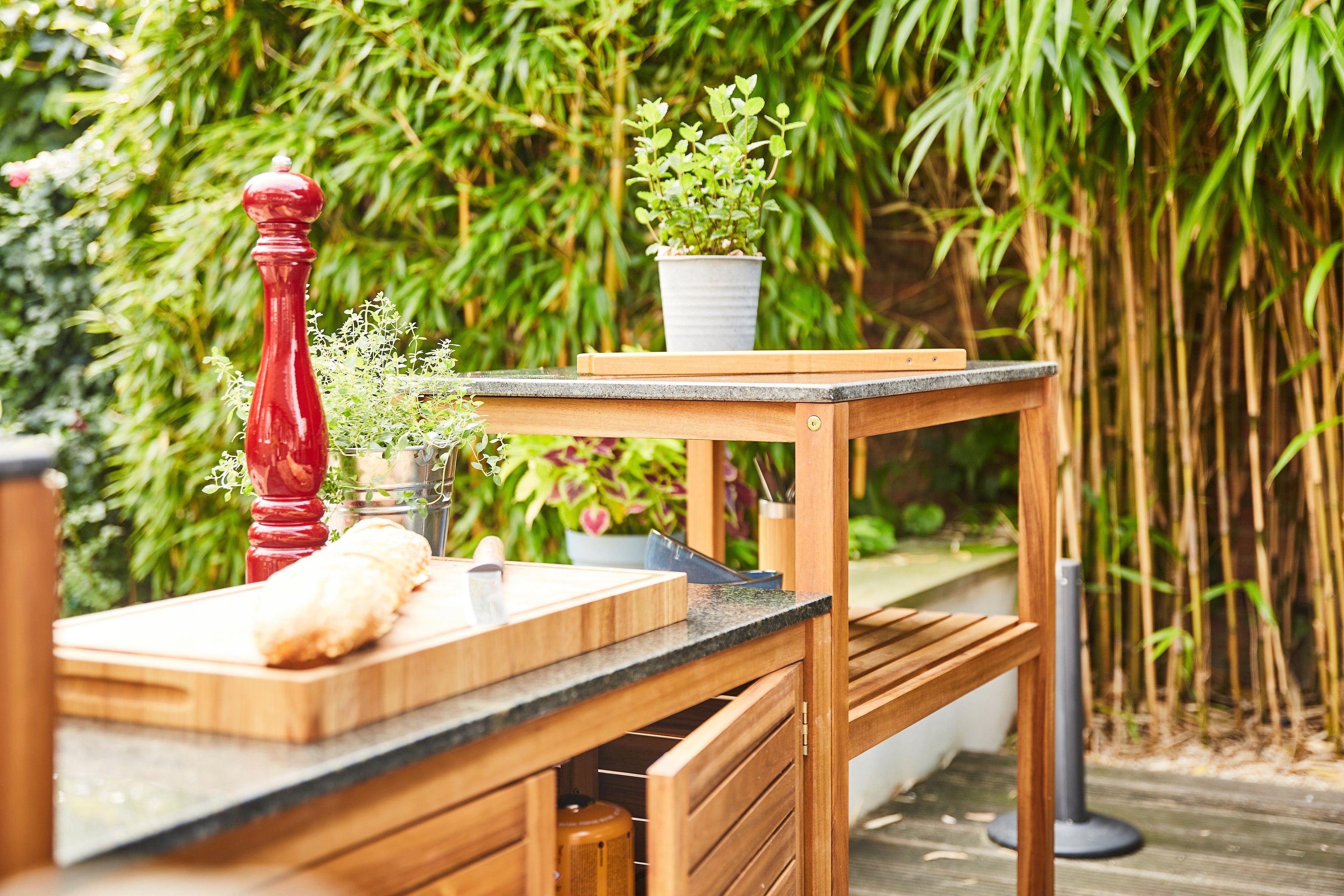 Siena Garden Outdoor-Küchenmodul Riva (Set) 3-tlg., Akazienholz