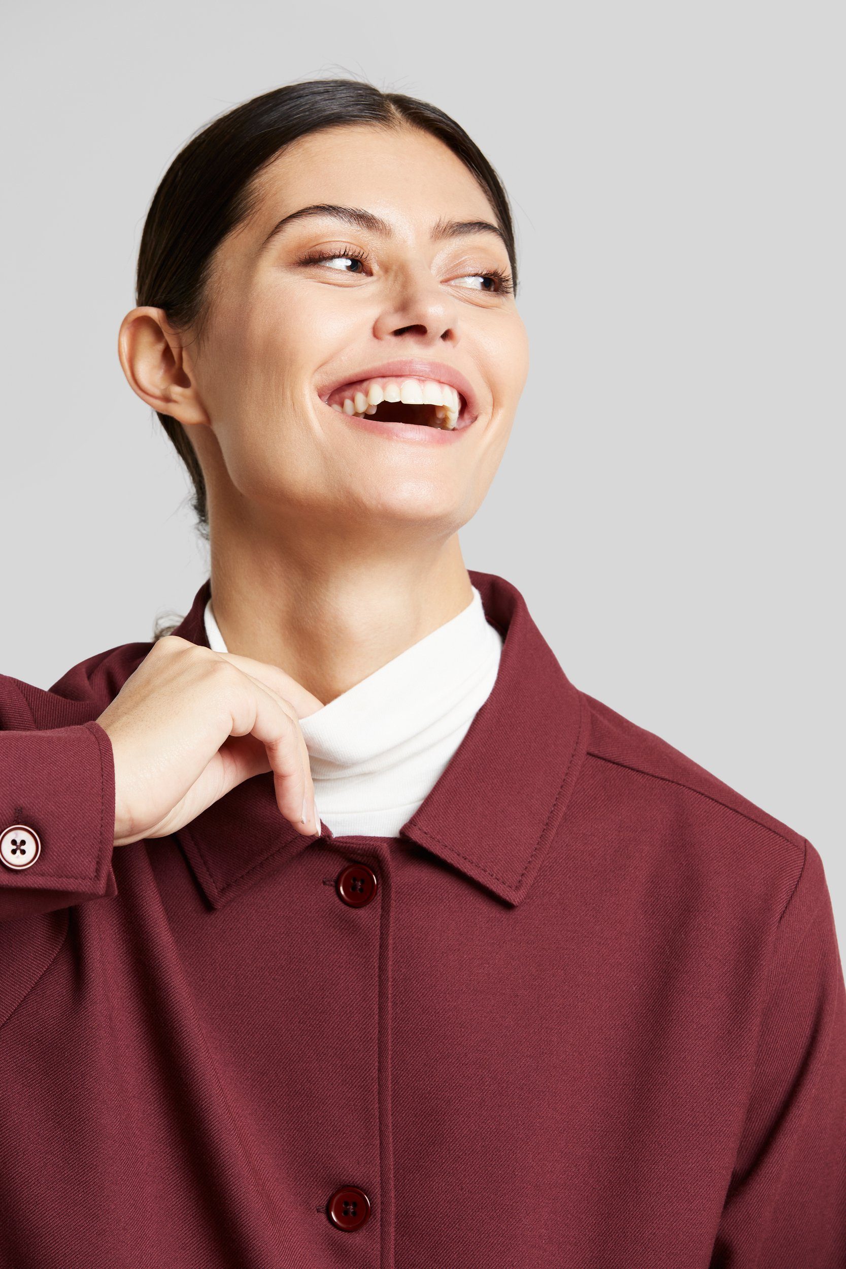 bugatti Langarmbluse mit 1-Knopf-Manschette