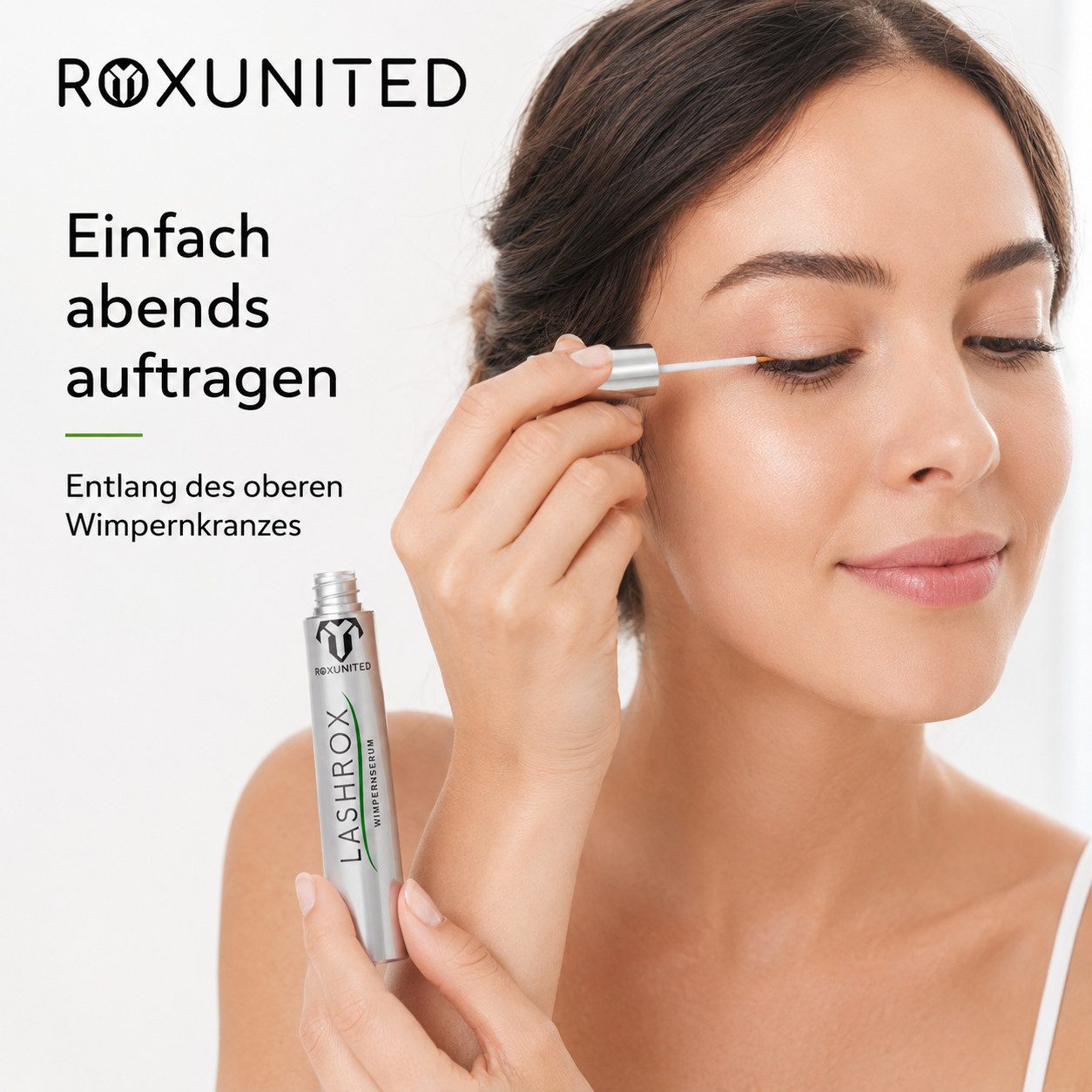 ROXUNITED Wimpernserum [Vergleichssieger 2026] LASHROX, Hormonfrei, Biotin & Koffein 5ml – Bild 5 von 5