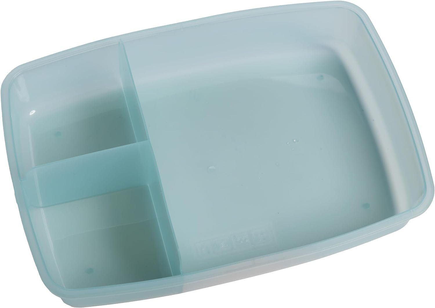 Centi Lunchbox Brotdose Kinder mit Fächer, Lunchbox für Kinder und Erwachsene, Kunststoff, (3er Set), mit stabilen Clickverschluss und Scharnier, effektive Silicondichtung