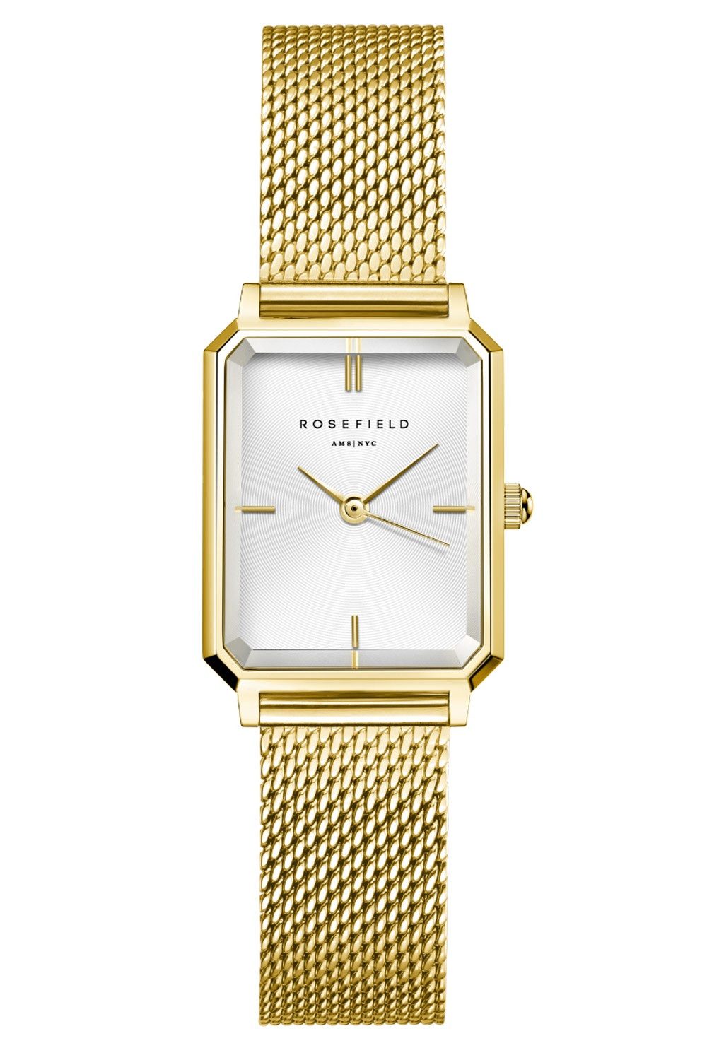 ROSEFIELD Quarzuhr Octagon XS Mesh Goldfarben günstig online kaufen