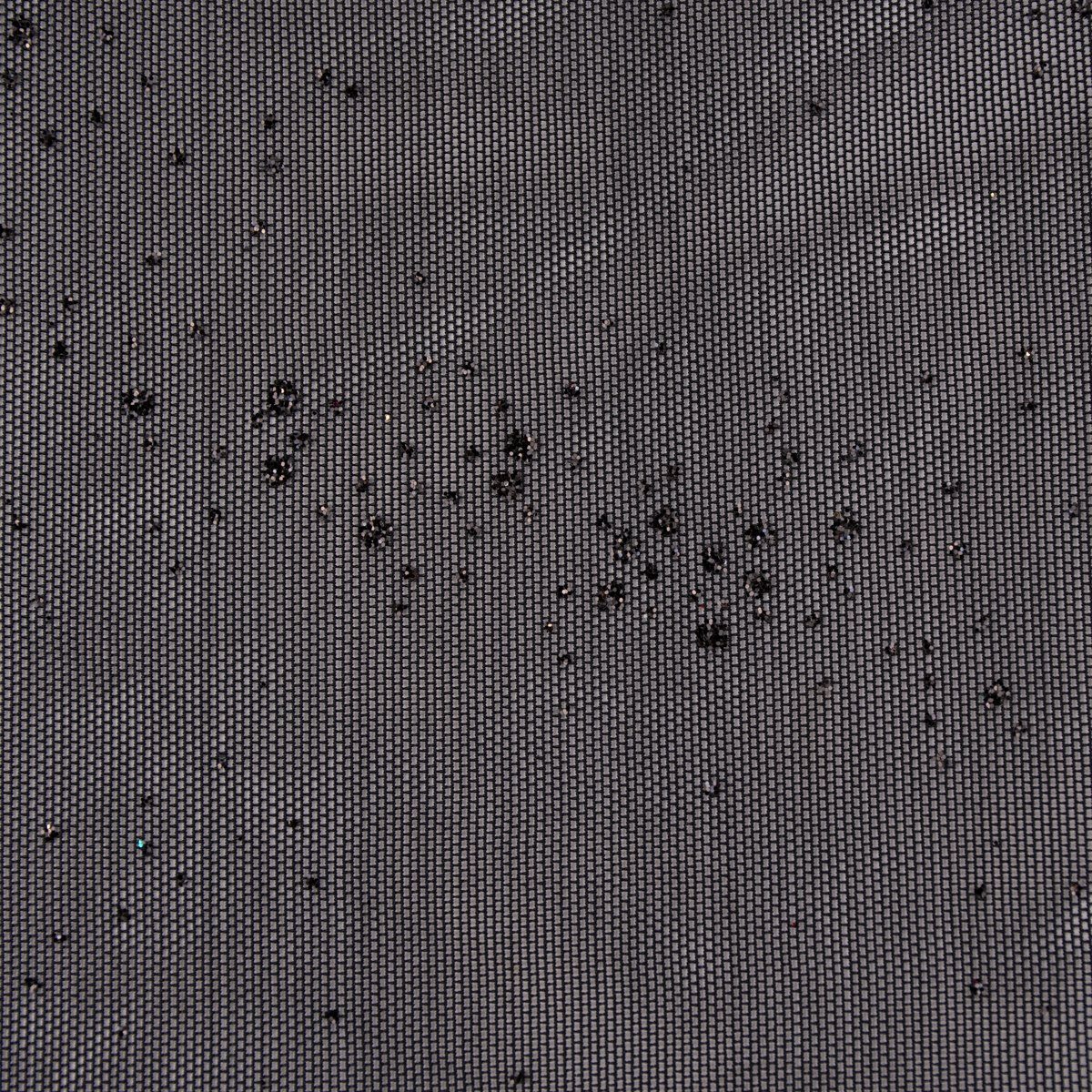 SCHÖNER LEBEN. Stoff Stretch Tüllstoff Glitzer weich einfarbig schwarz 1,5m Breite, mit Metallic-Effekt