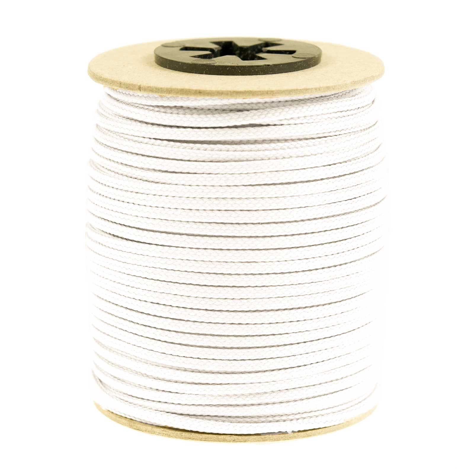 maDDma Seil 50 Meter Polyesterschnur / Flechtschnur 2mm - 8-fach geflochten!, snow