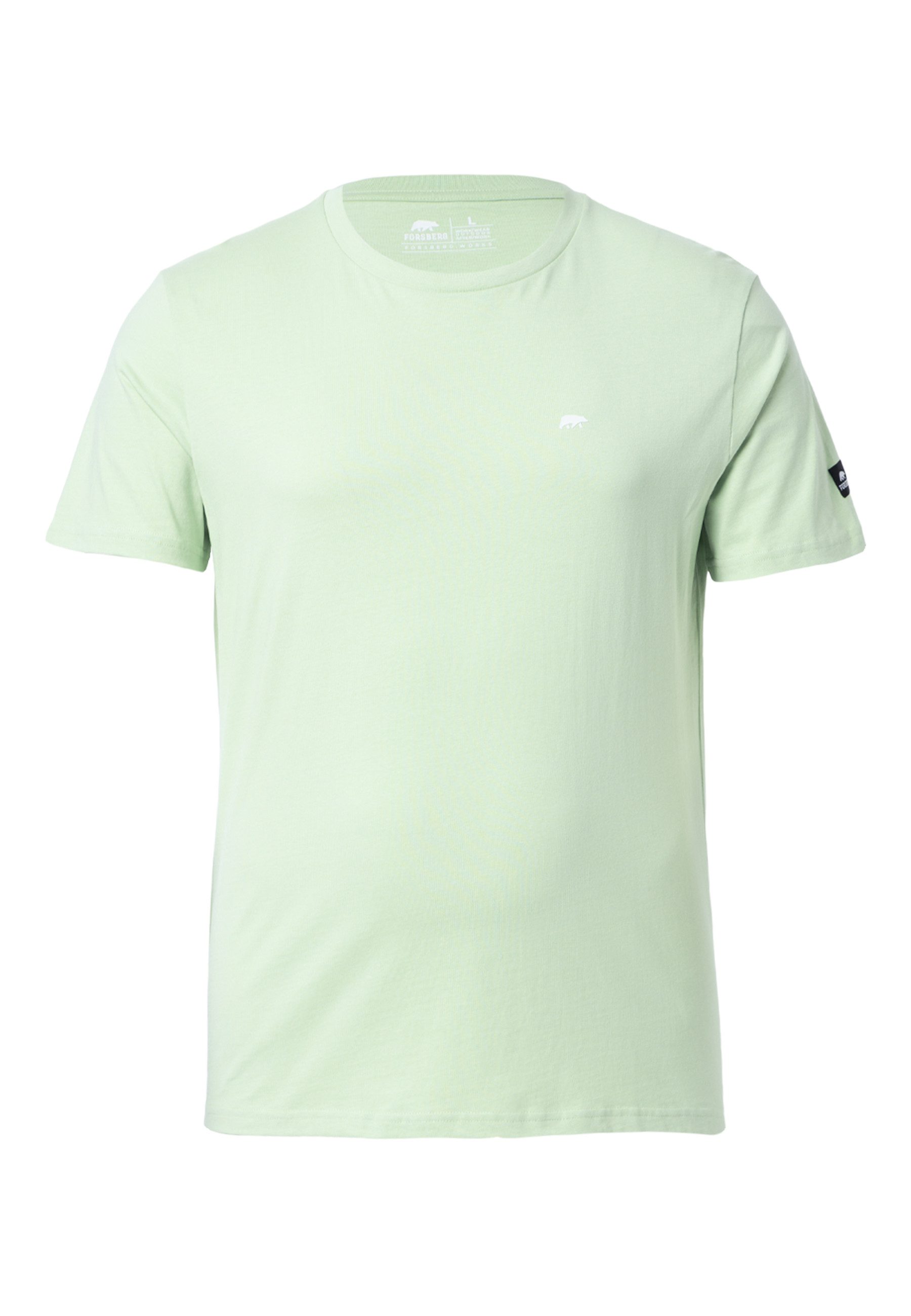 FORSBERG T-Shirt T-Shirt mit kleinem Gummi-Patch günstig online kaufen