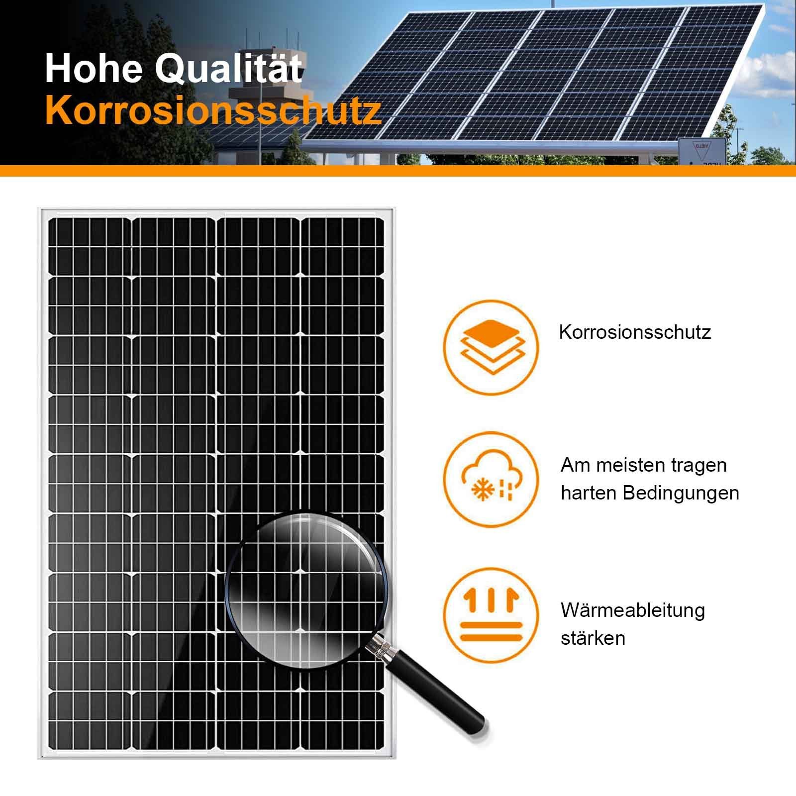 GLIESE Solarmodul 12V Mono Solarpanel 100W 150W 200W 300W Watt für Balkonkraftwerk, 200 W, Monokristallin, (1 Stück Solarmodul, 1-St., Solarmodul), Erweiterbar  – Bild 4 von 5
