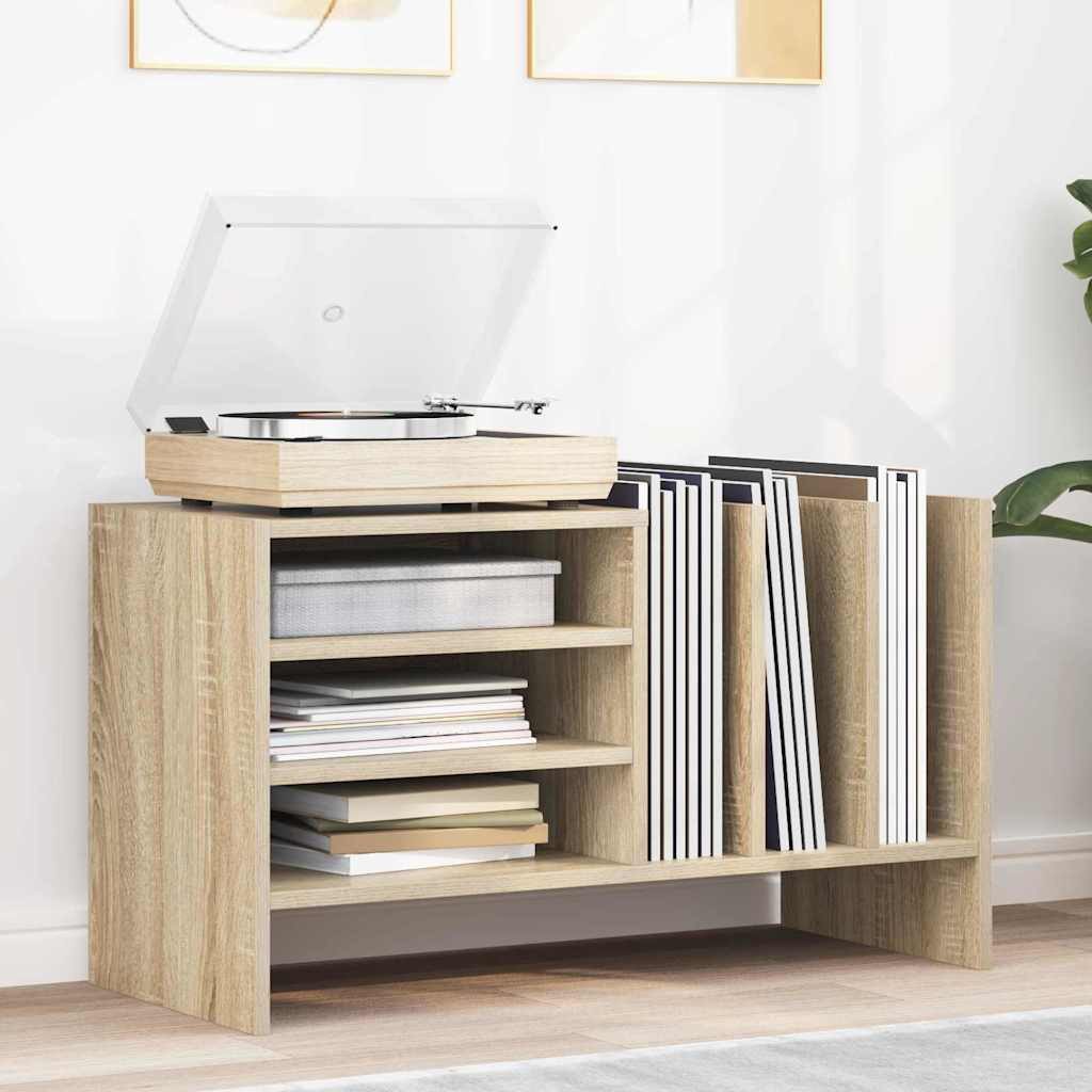 vidaXL Beistellschrank vidaXL Schallplattenschrank Sonoma-Eiche 78,5 x 35 x 45 cm