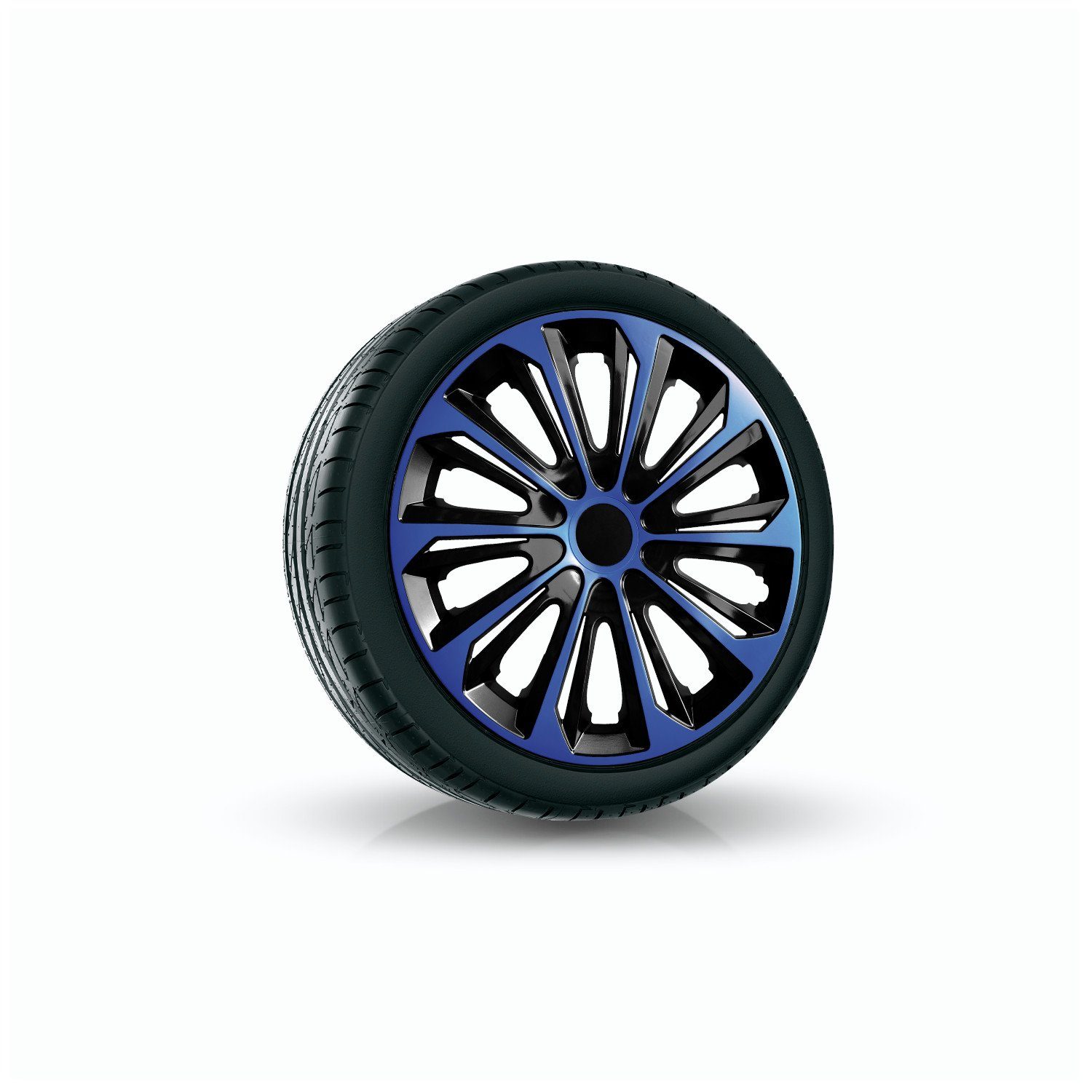 NRM Radkappen STRONG DUO, 14 in Zoll, Radzierblenden für Stahlfelgen Satz 4er 14"