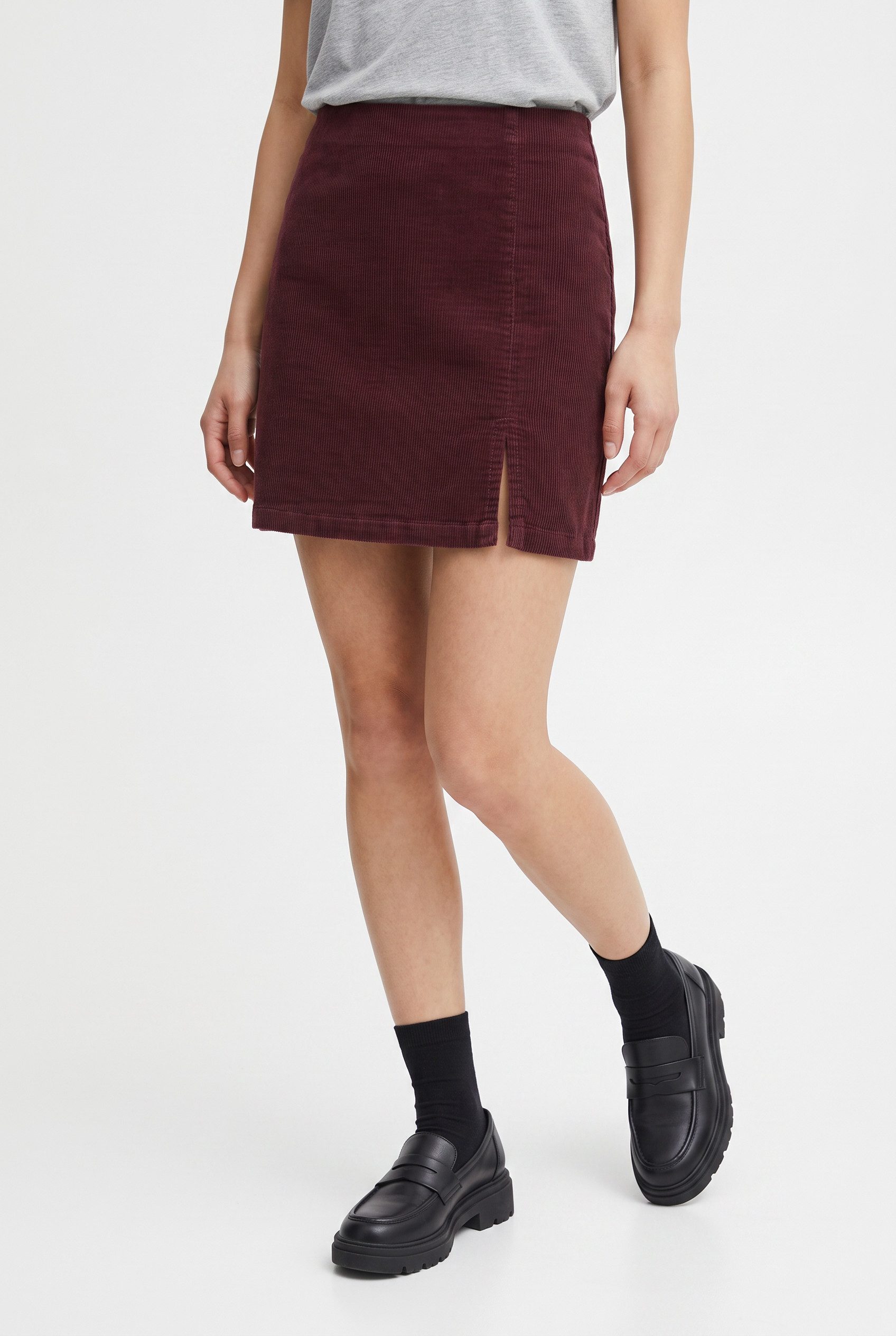 ONLY Cordrock ONLFLORA HW CORD SHORT SLIT SKIRT PNT Baumwollmischung