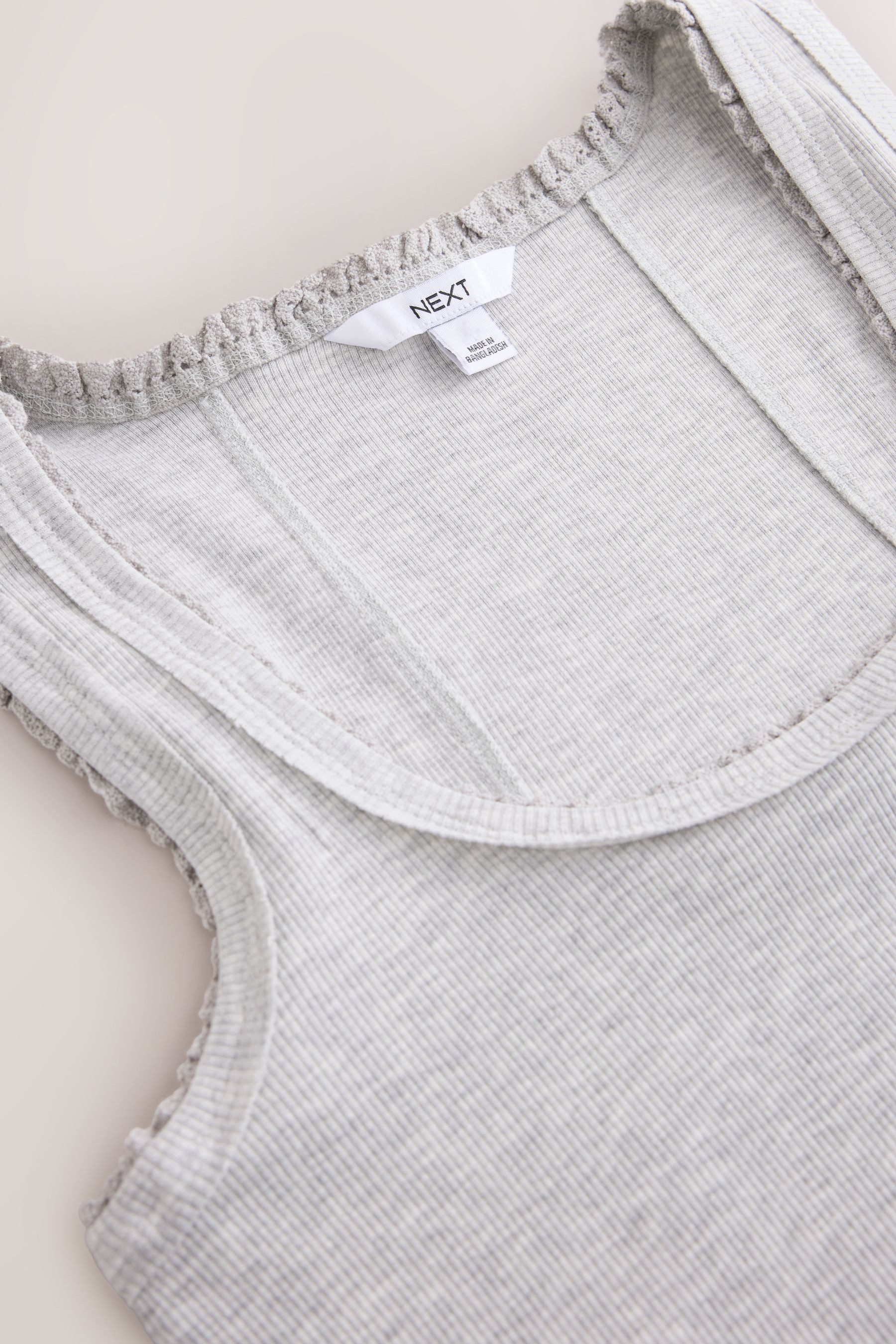 Next Trägertop Geripptes Premium Tanktop mit U-Ausschnitt (1-tlg)