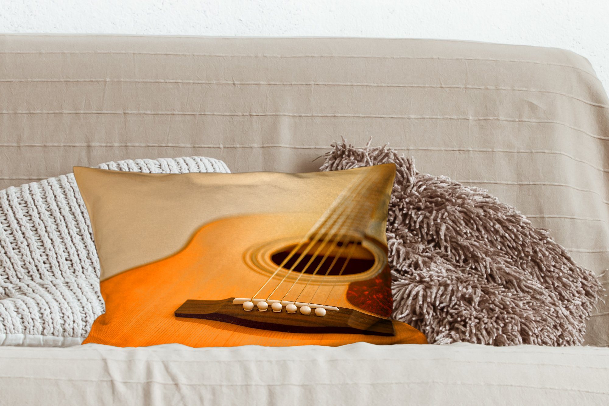 Schlafzimmer mit akustischen Wohzimmer Gekippte Dekokissen Dekokissen Gitarre, MuchoWow Ansicht Dekoration, einer Füllung, Zierkissen,