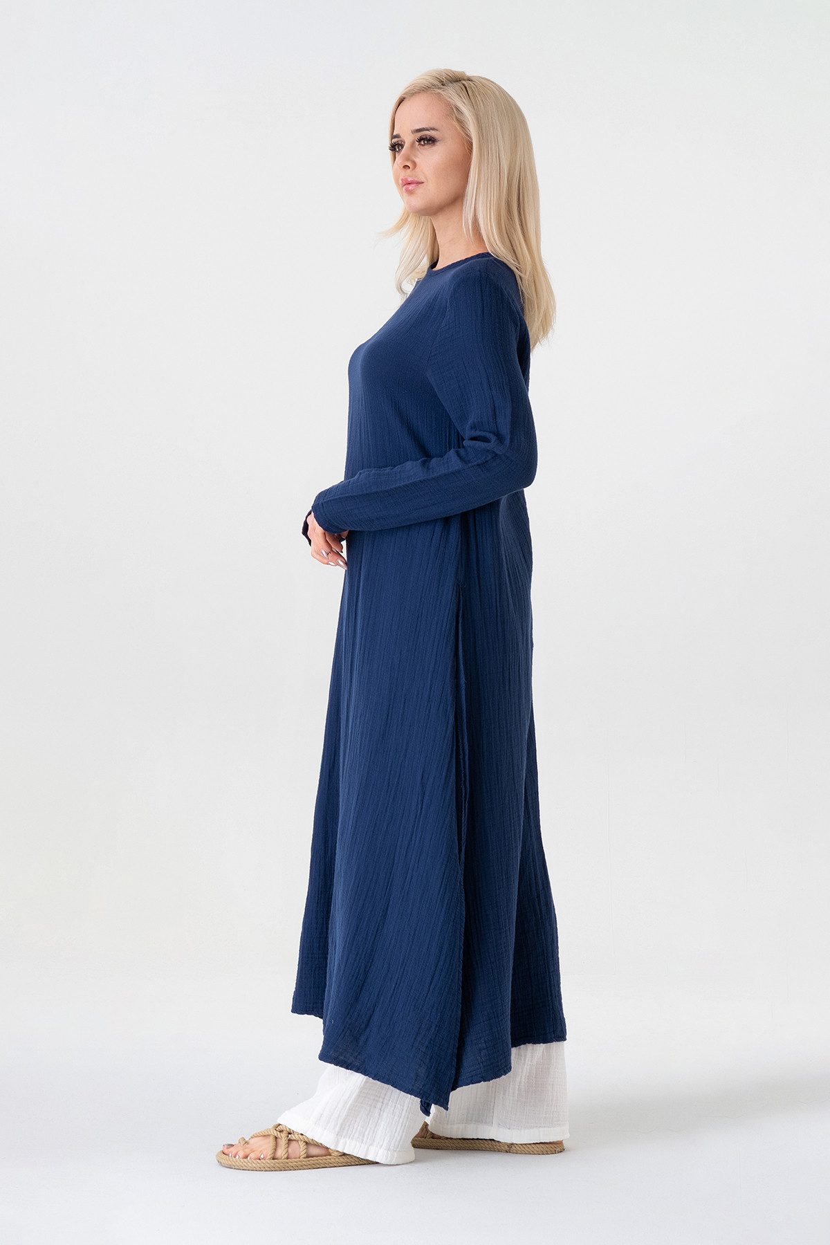 WENOR Longtunika Musselin 100 % Baumwolle 125 cm, günstig online kaufen